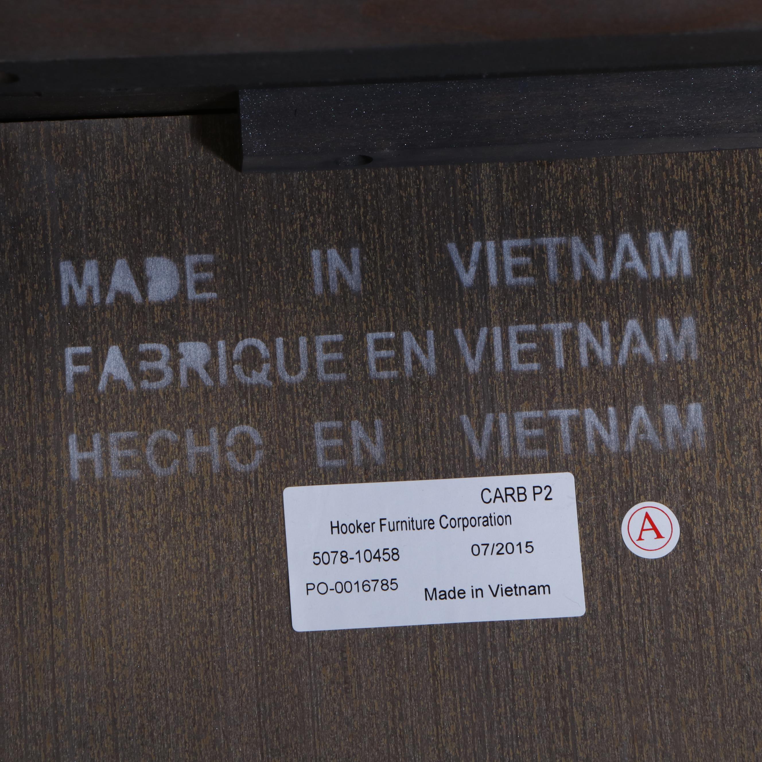 Hooker Furniture "South Park" Birch and Maple-Veneered Desk in Brown-Grey Finish