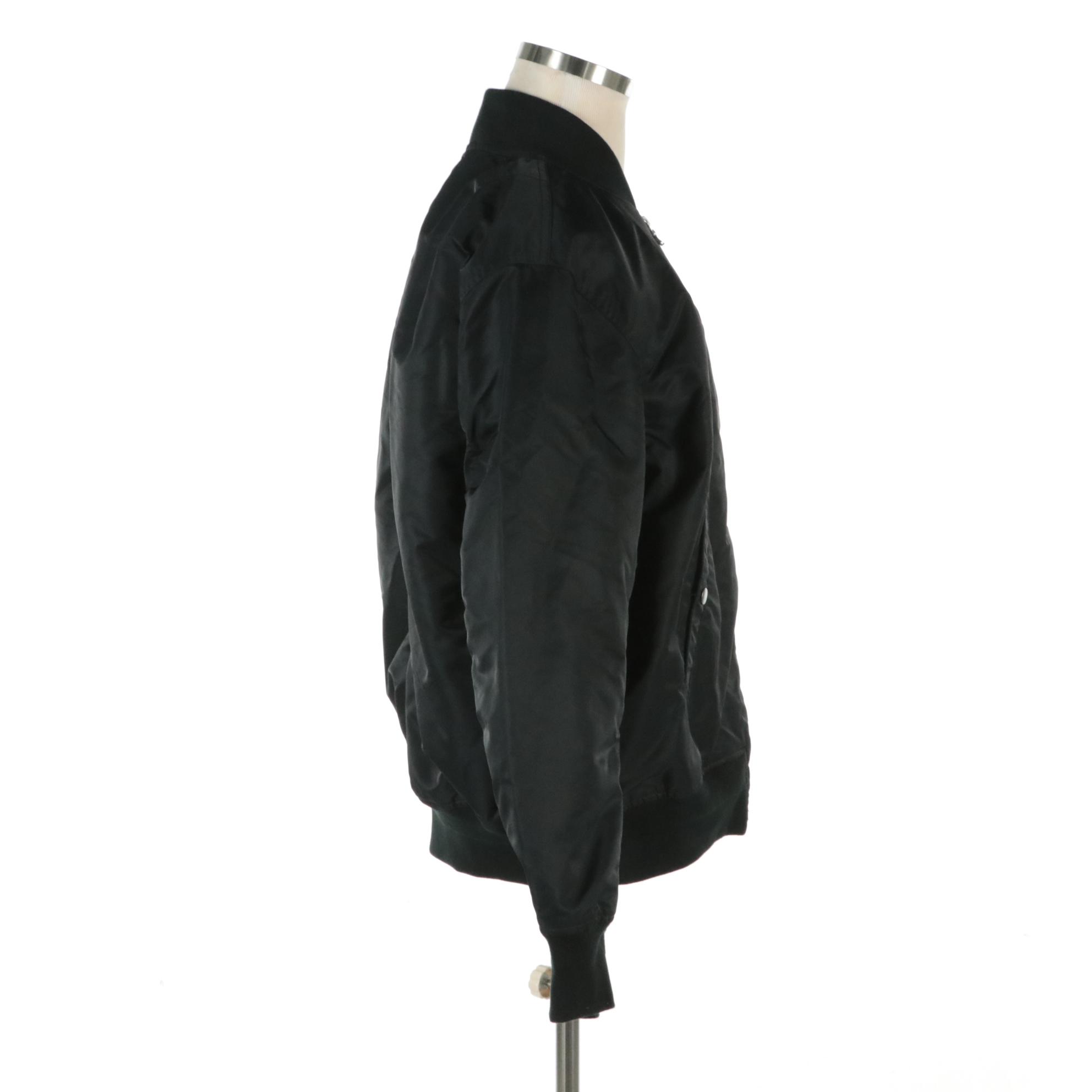 Men's Rag & Bone Black Mason Bomber Jacket with Tags