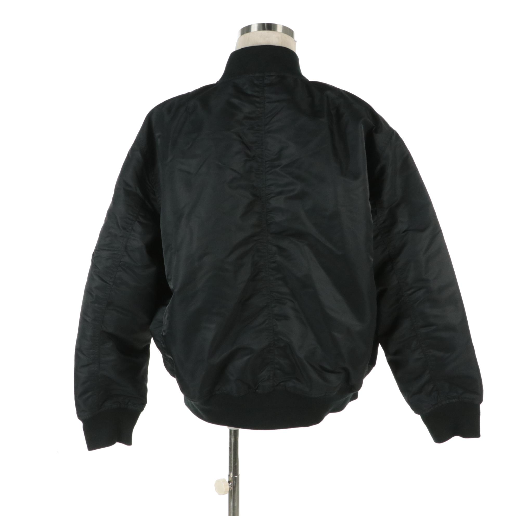 Men's Rag & Bone Black Mason Bomber Jacket with Tags