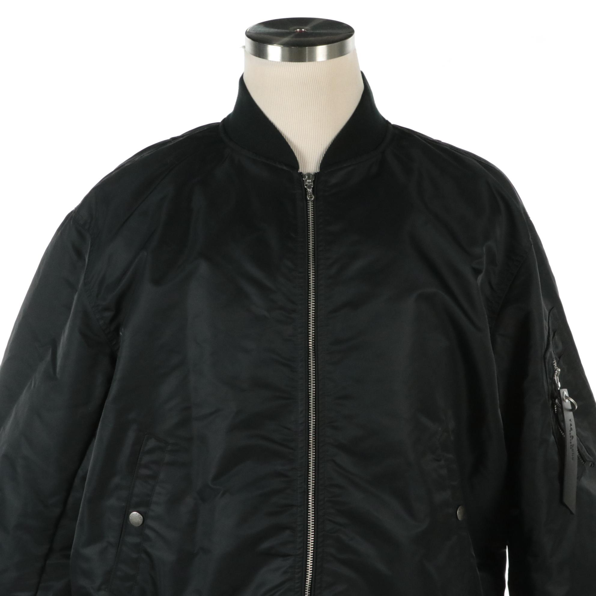 Men's Rag & Bone Black Mason Bomber Jacket with Tags