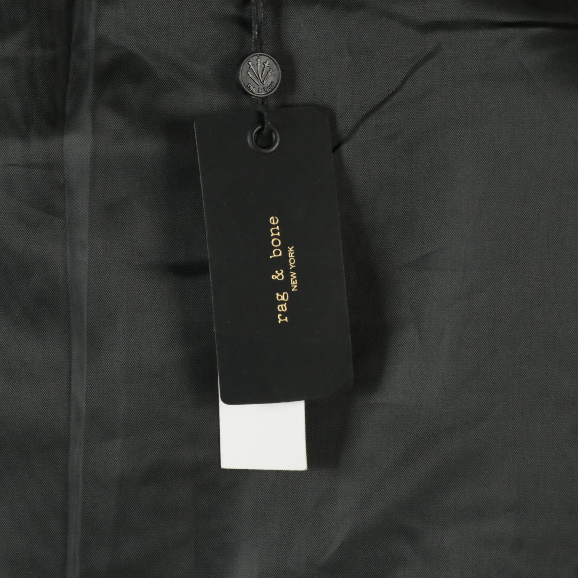 Men's Rag & Bone Black Mason Bomber Jacket with Tags