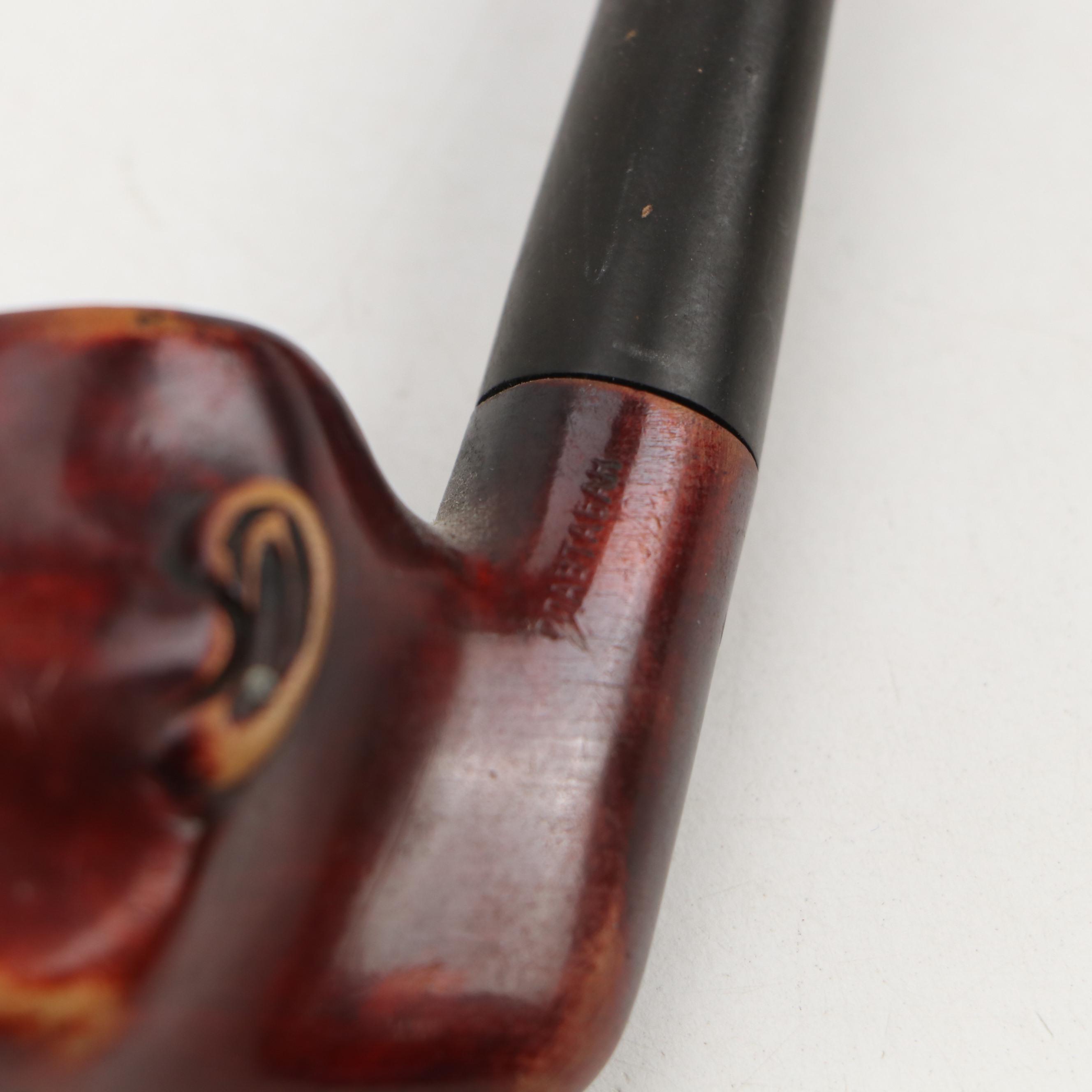 Carved Briar and Burlwood Smoking Pipes Including Figureheads