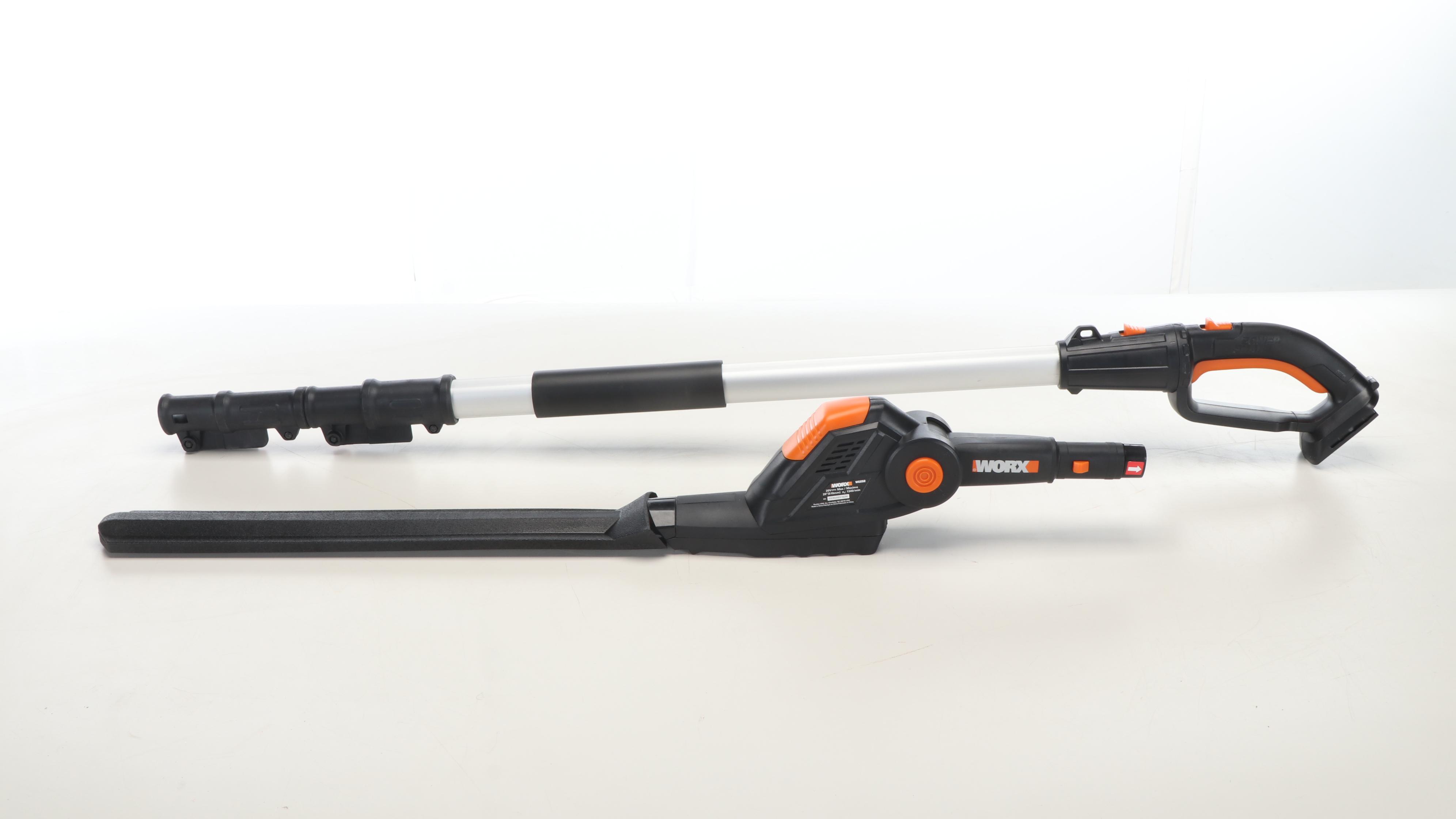 Worx Cordless Hedge Trimmer with Extension Pole, Battery and Charger Dock