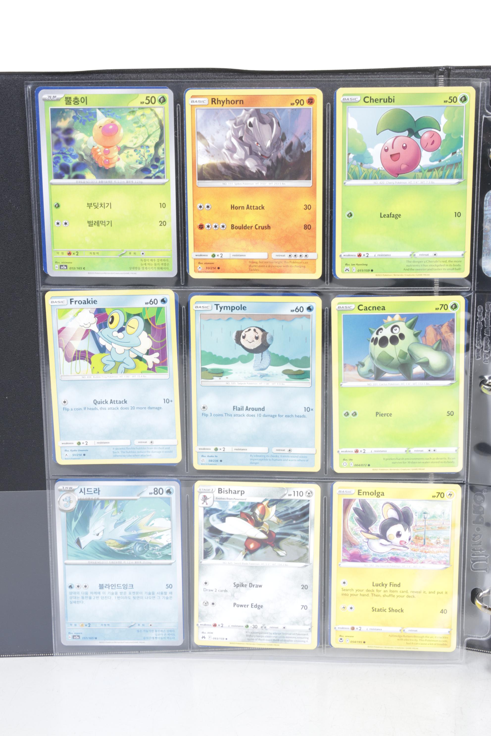 English & Korean Pokémon Card Collection Featuring Base to Modern Sets