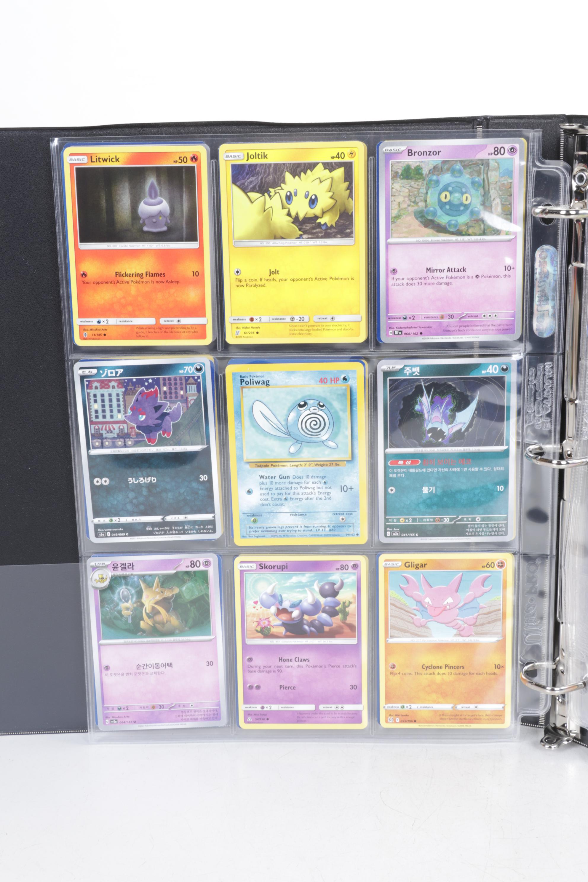 English & Korean Pokémon Card Collection Featuring Base to Modern Sets