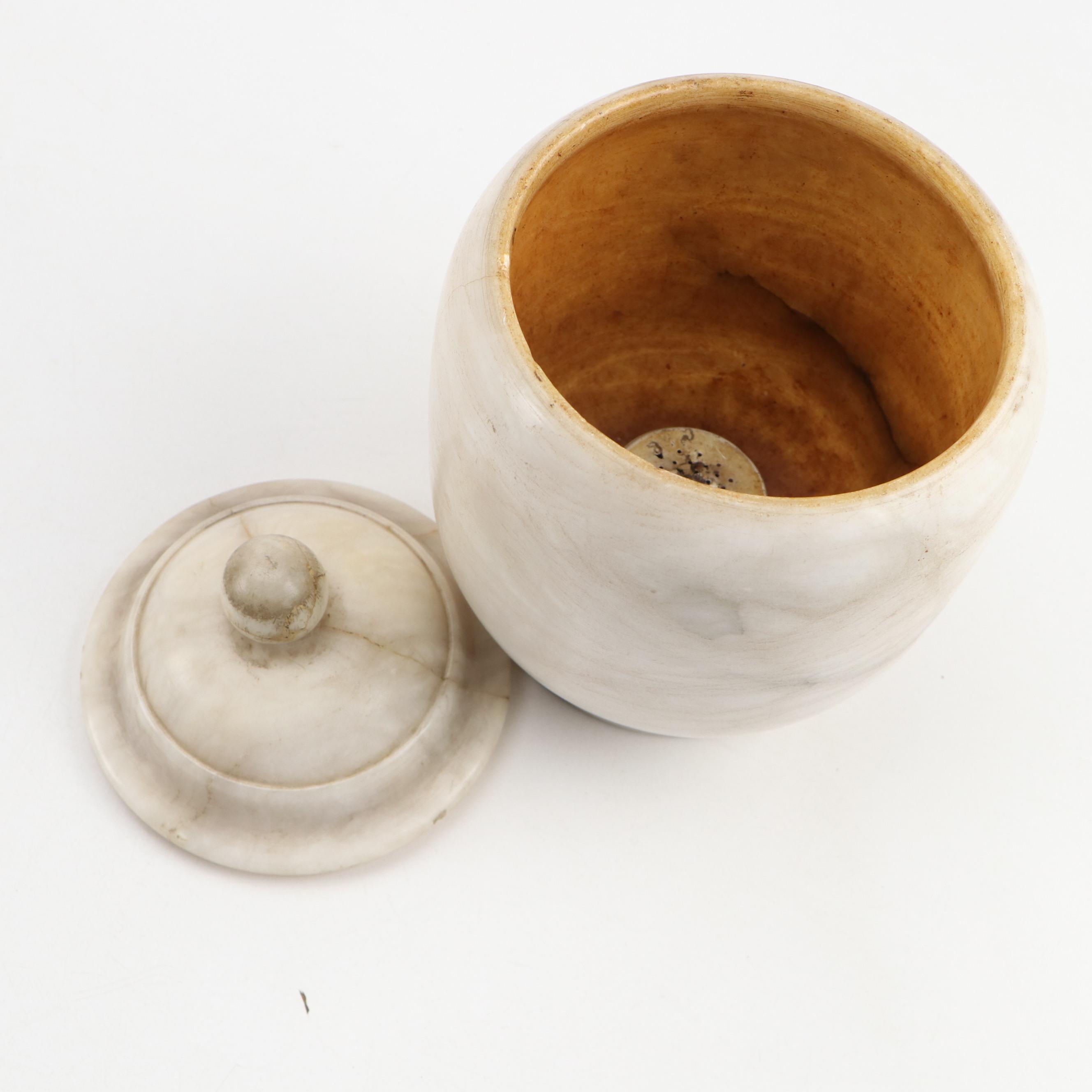 Meerschaum Pipes, Shark Vertebrae Long Pipe, Alabaster Tobacco Jar and More
