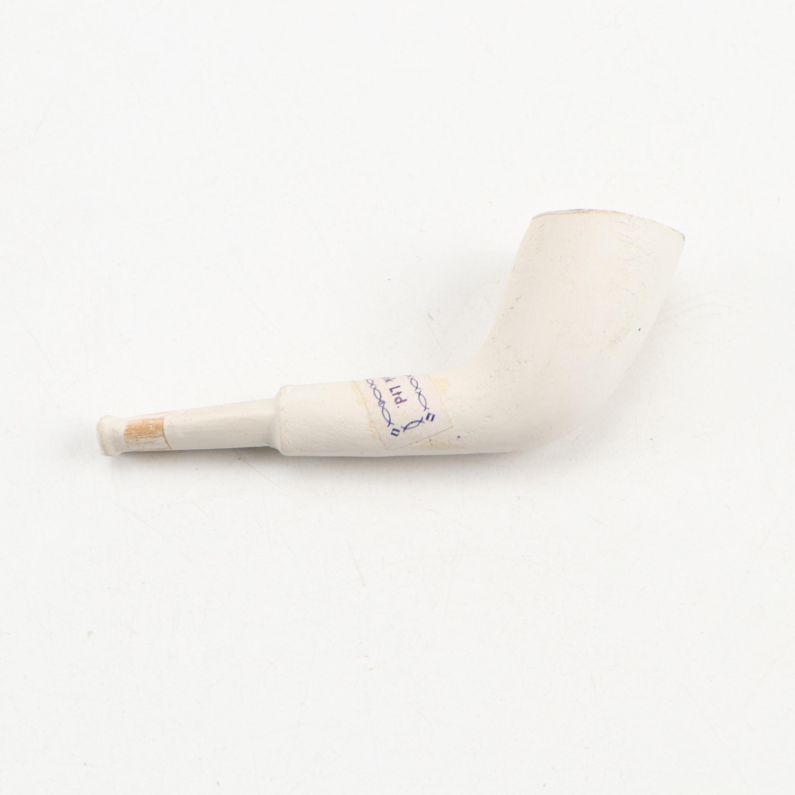 Meerschaum Pipes, Shark Vertebrae Long Pipe, Alabaster Tobacco Jar and More