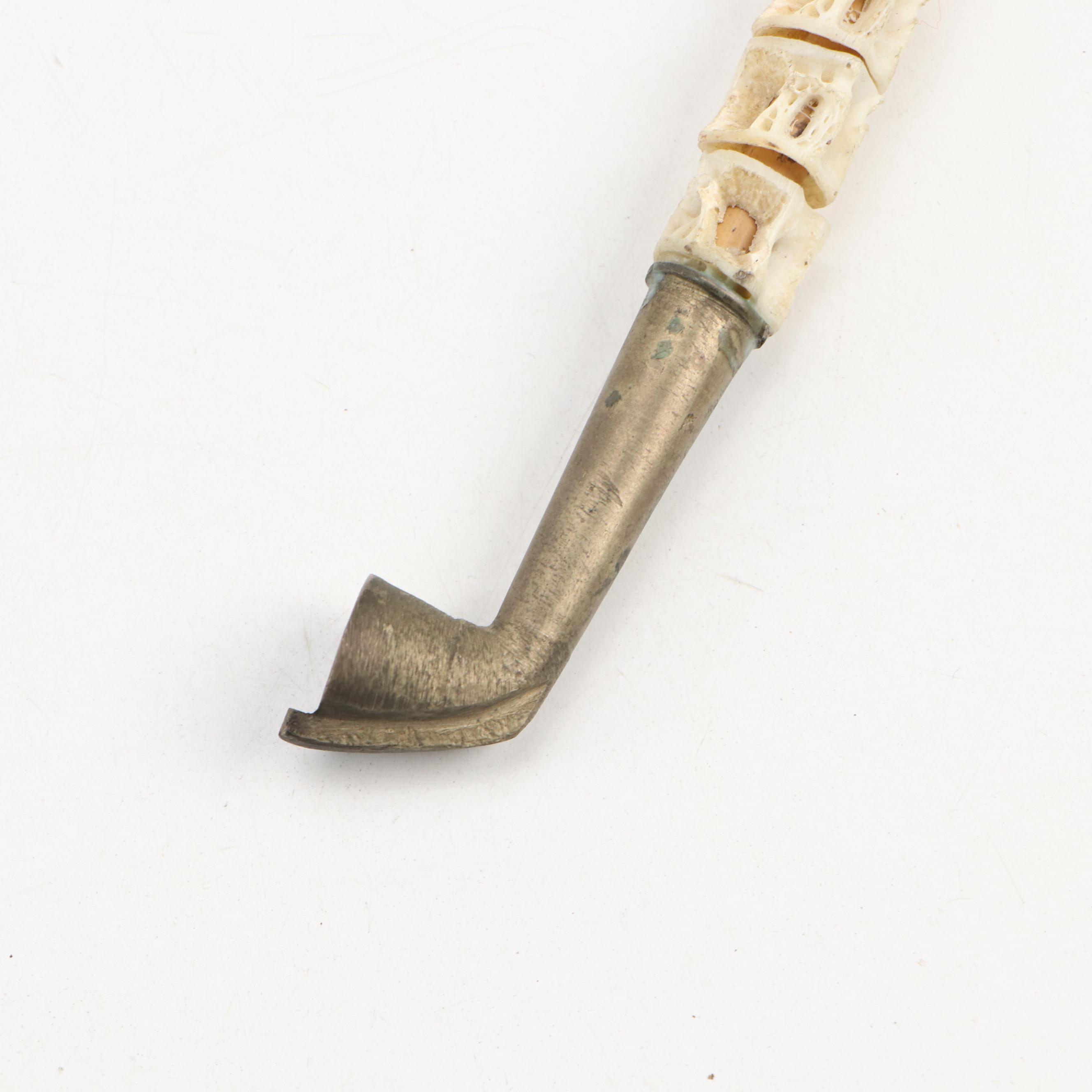 Meerschaum Pipes, Shark Vertebrae Long Pipe, Alabaster Tobacco Jar and More