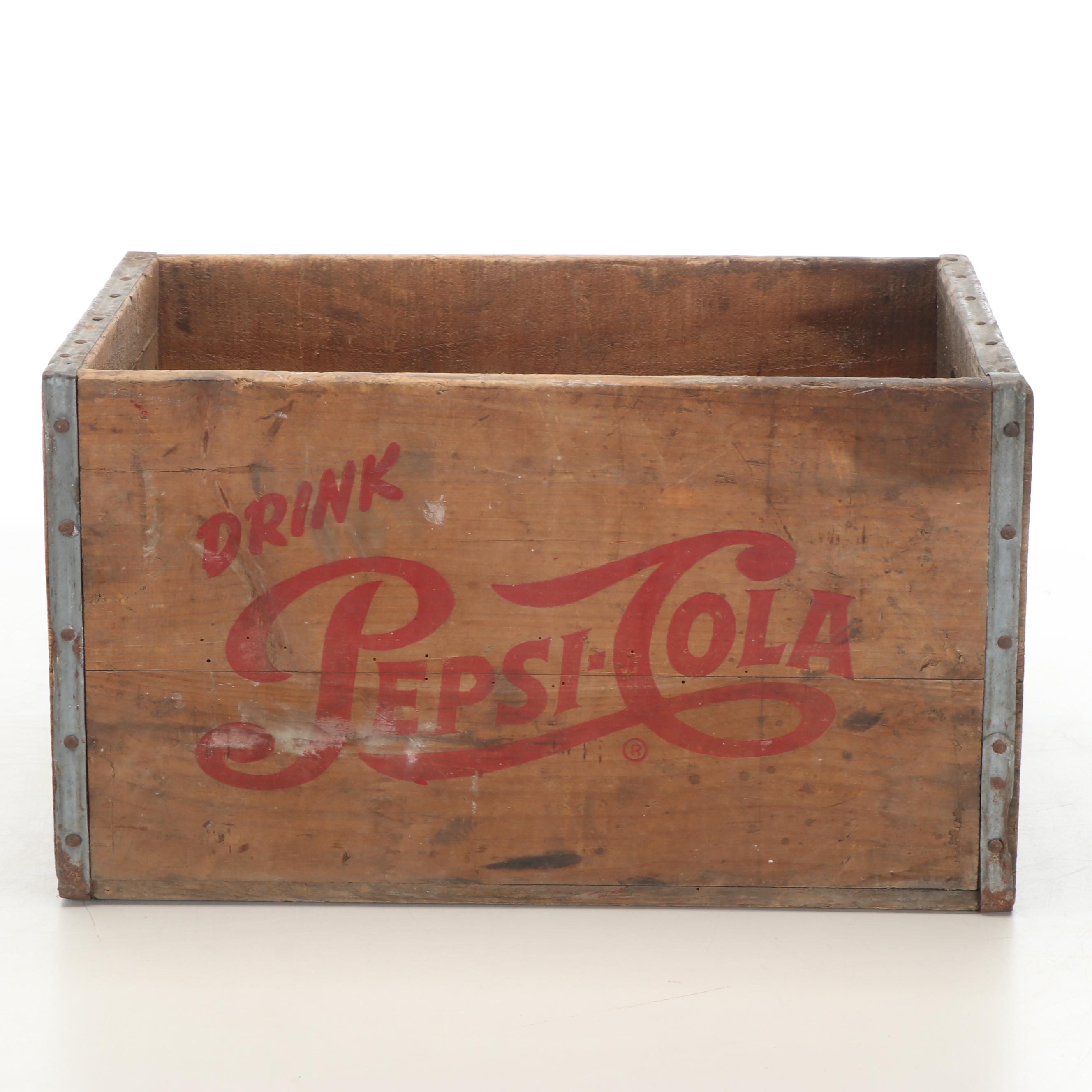 Pepsi-Cola Wood Crate with Wood Parlor Quoits Board and More