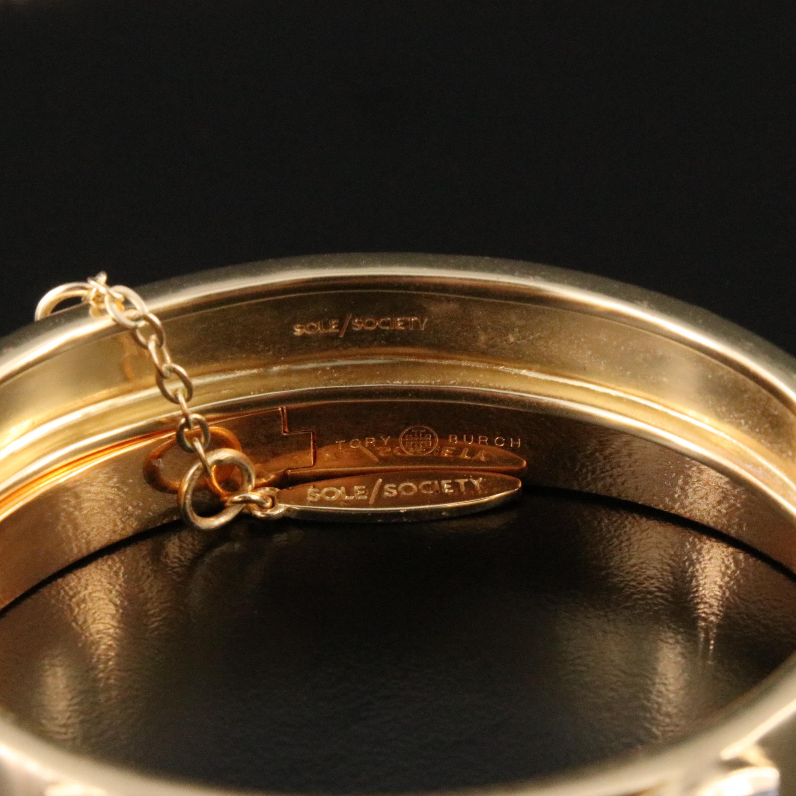 Contemporary Jewelry Collection Featuring Tory Burch Bug Bangle and Labradorite