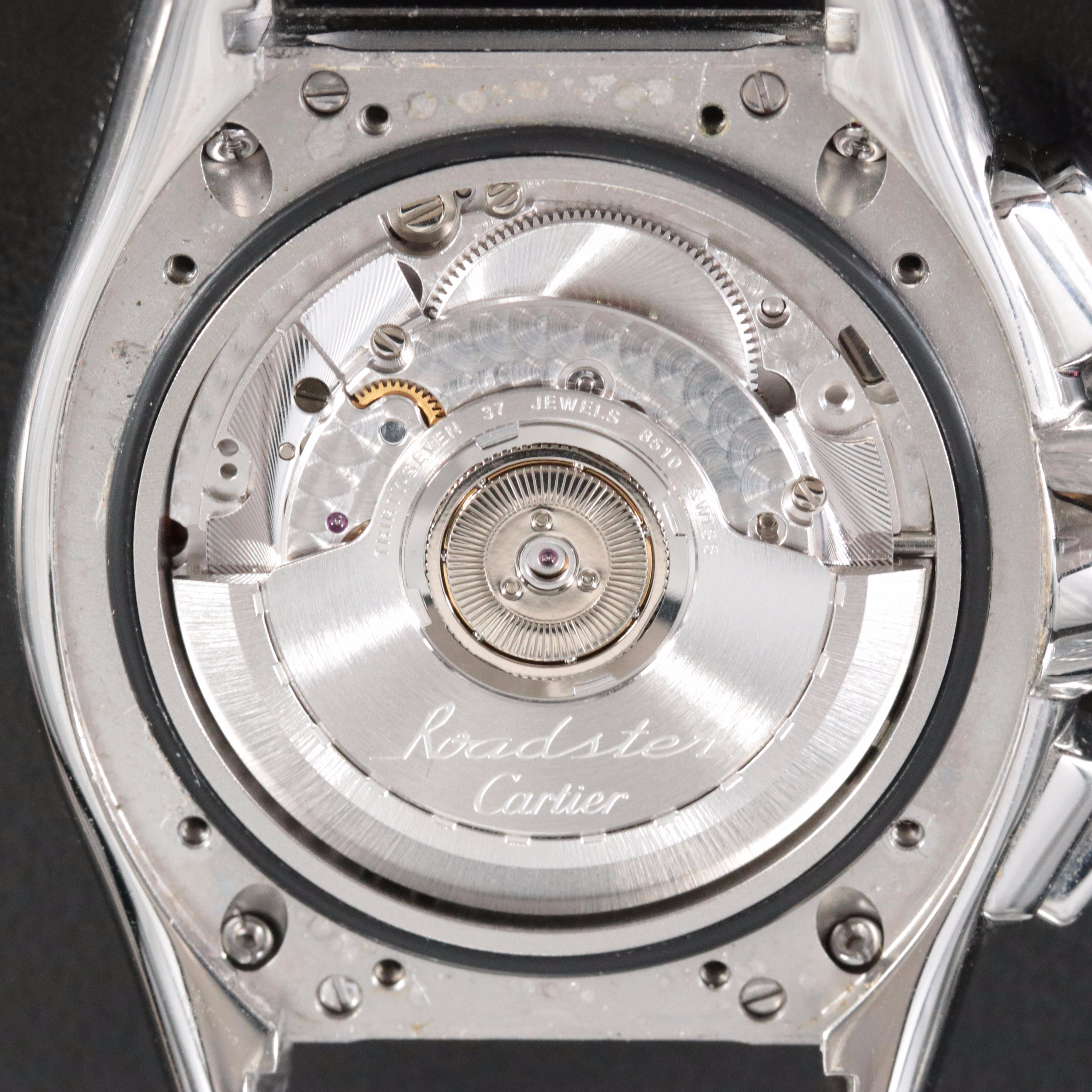 Cartier Roadster XL Chronograph W62020X6 Black 40mm Steel Automatic Watch