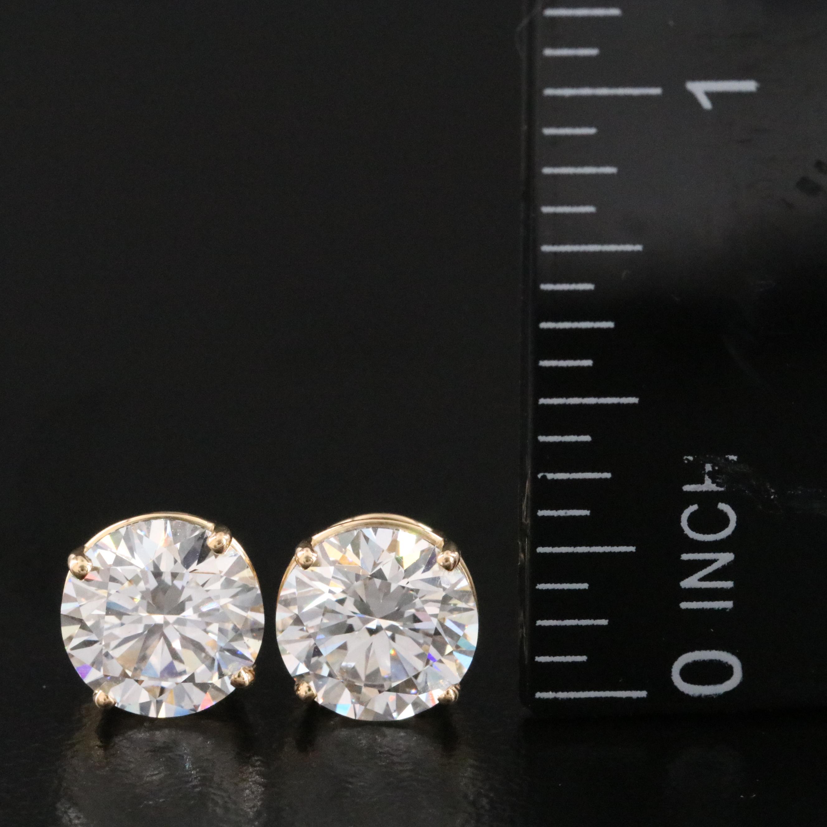 18K 3.78 CTW Lab Grown Diamond Stud Earrings with IGI Reports