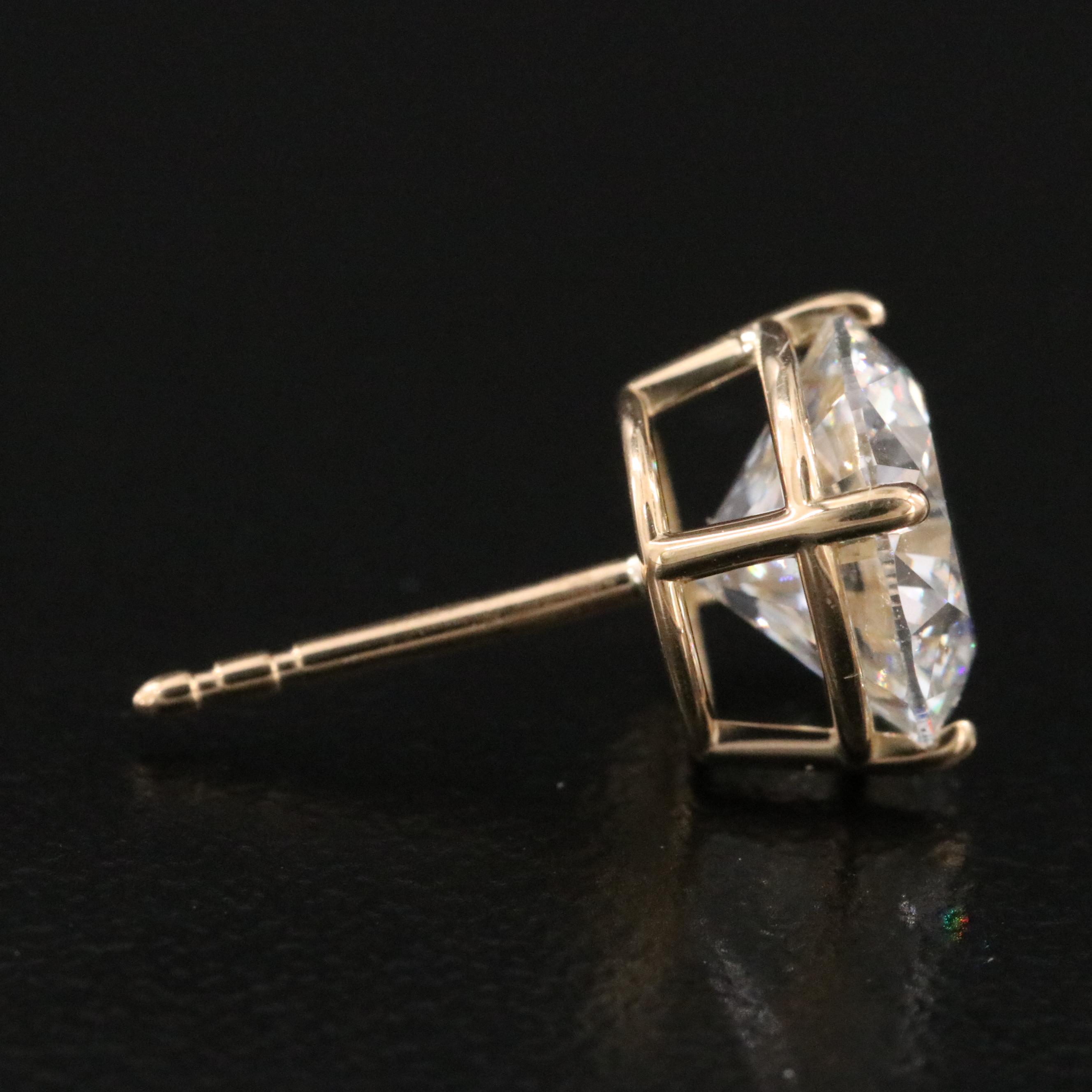 18K 3.78 CTW Lab Grown Diamond Stud Earrings with IGI Reports