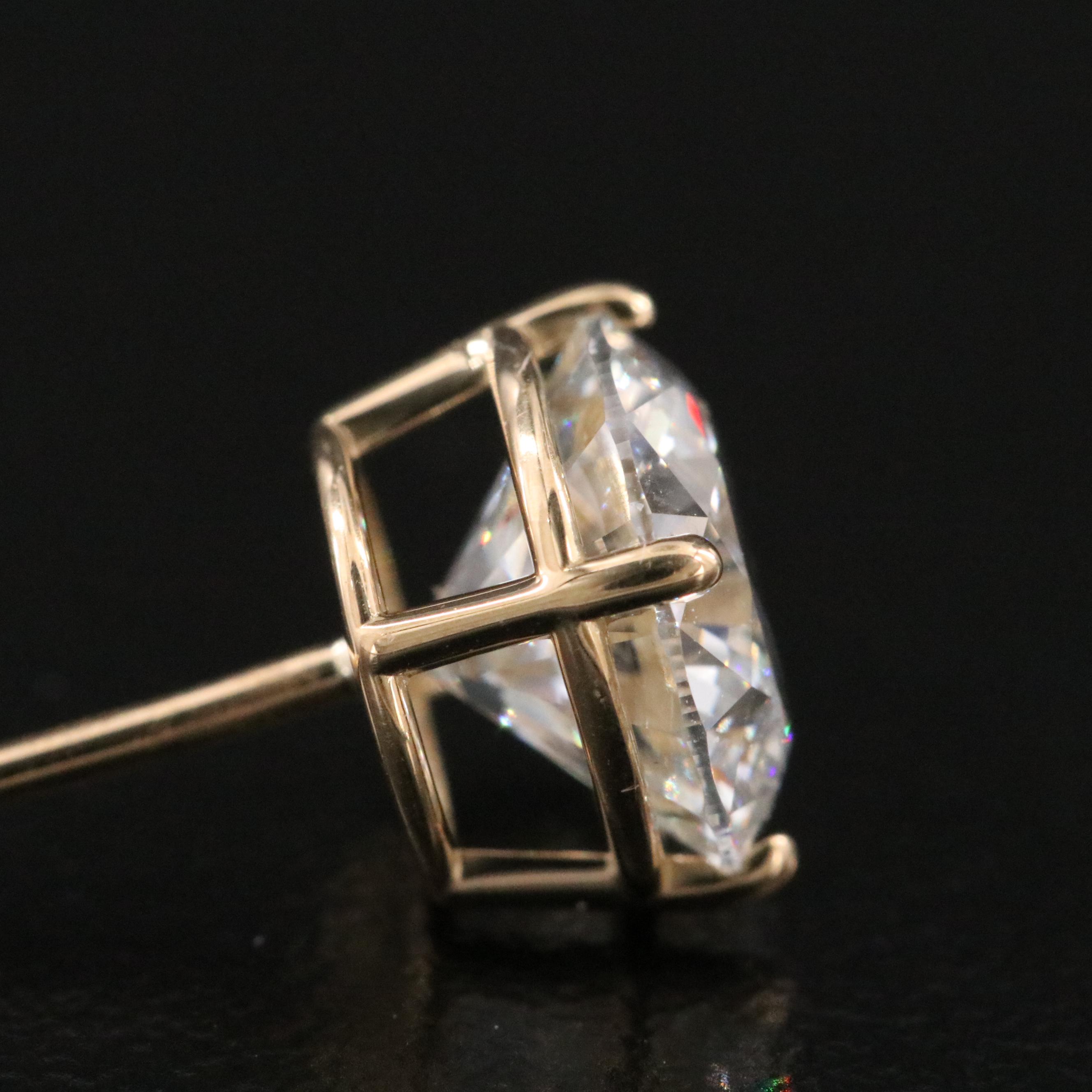 18K 3.78 CTW Lab Grown Diamond Stud Earrings with IGI Reports
