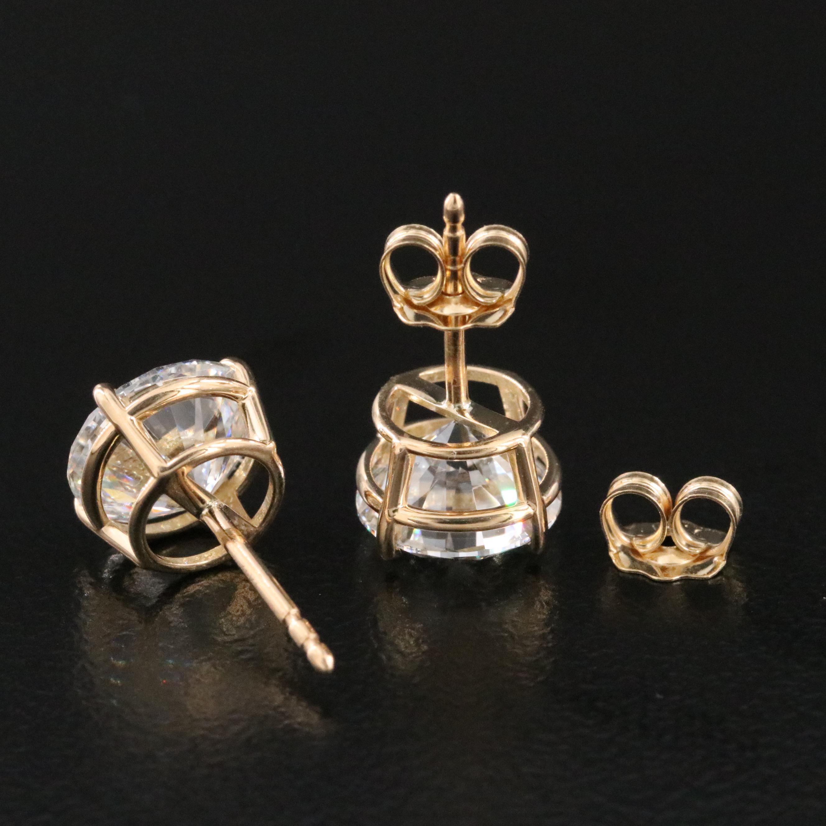 18K 3.78 CTW Lab Grown Diamond Stud Earrings with IGI Reports