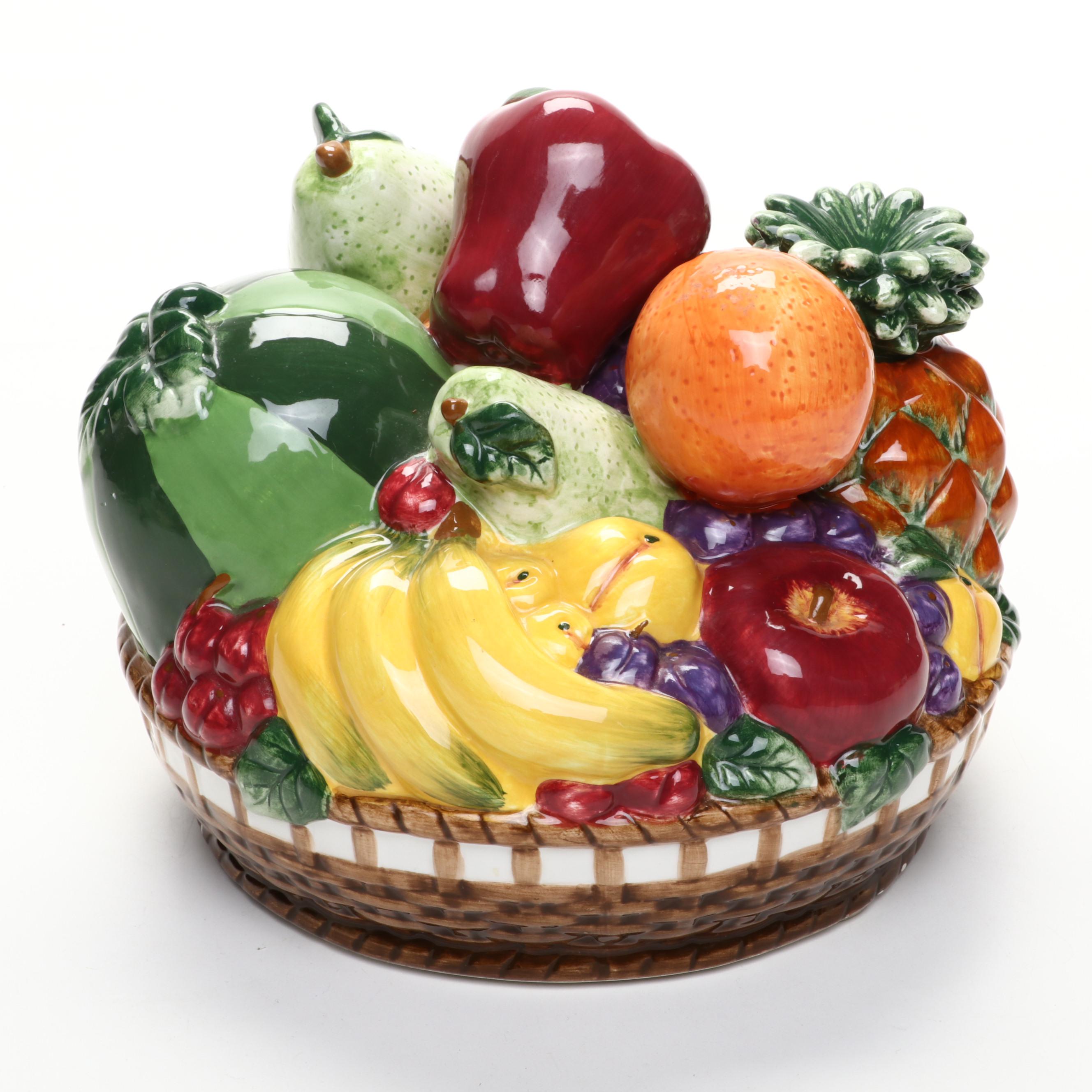 Raymond Waites "Cornucopia" Tableware with Other Ceramic Cookie Jar