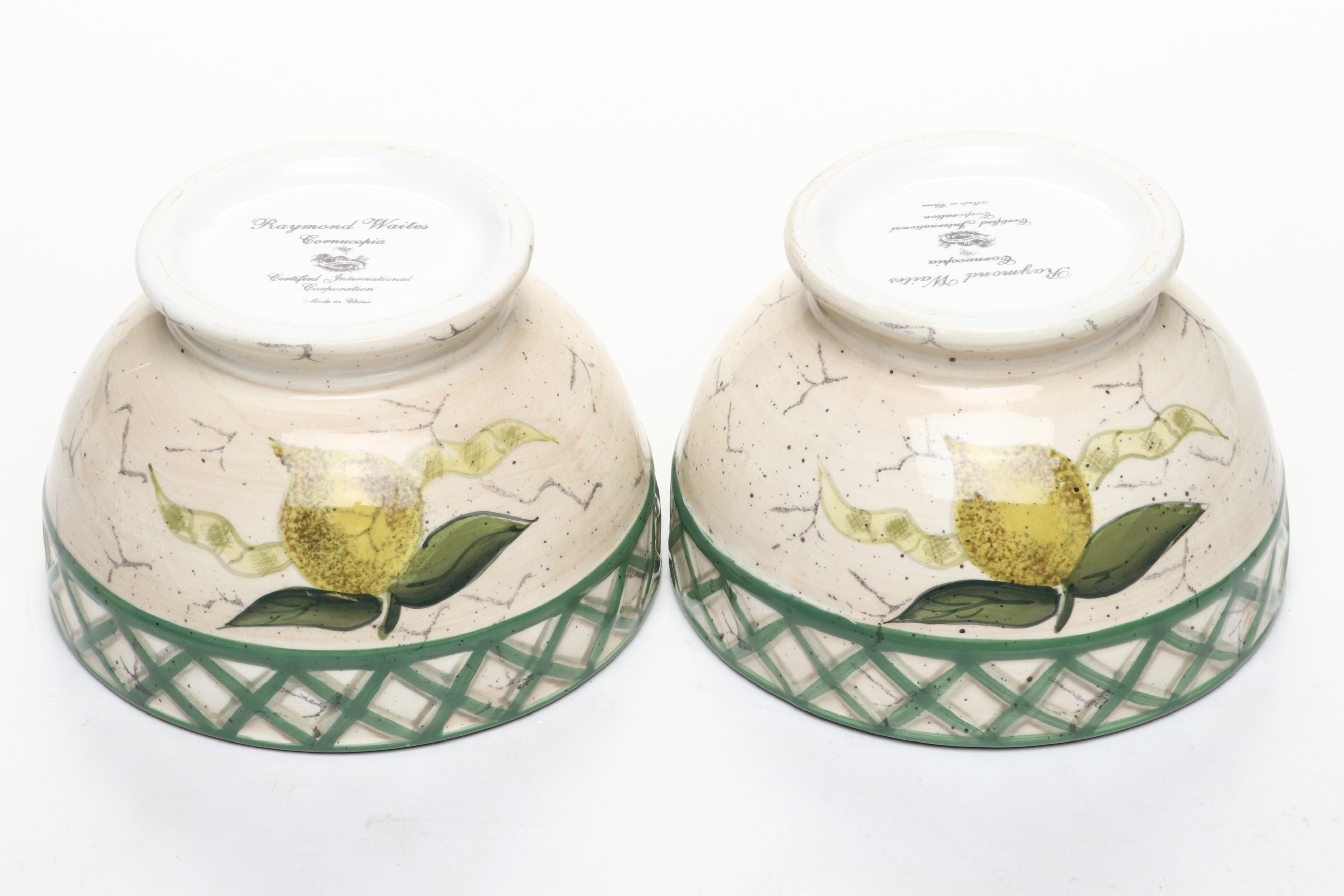 Raymond Waites "Cornucopia" Tableware with Other Ceramic Cookie Jar