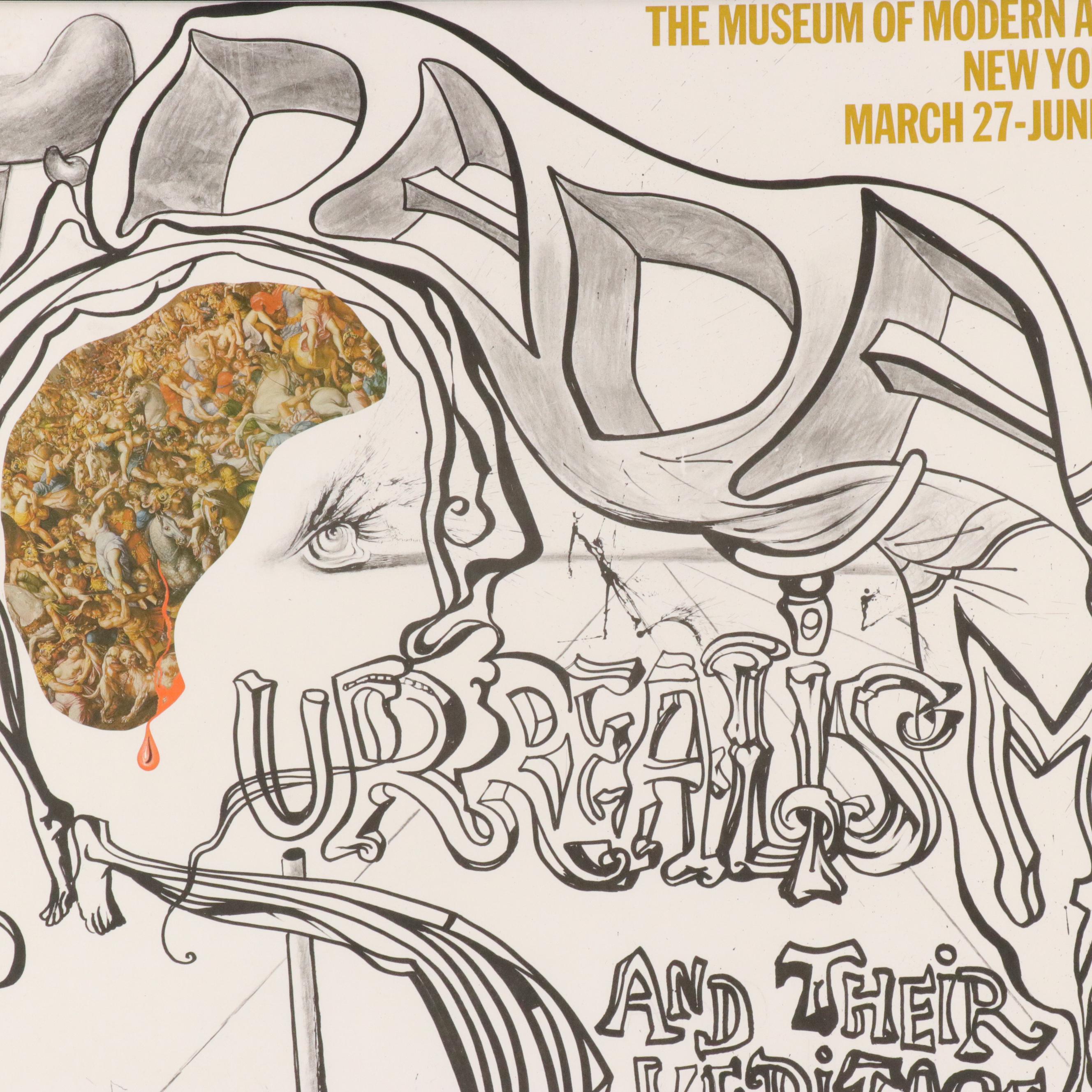 Salvador Dalí Exhibition Poster "Dada Surrealism and Their Heritage," 1968