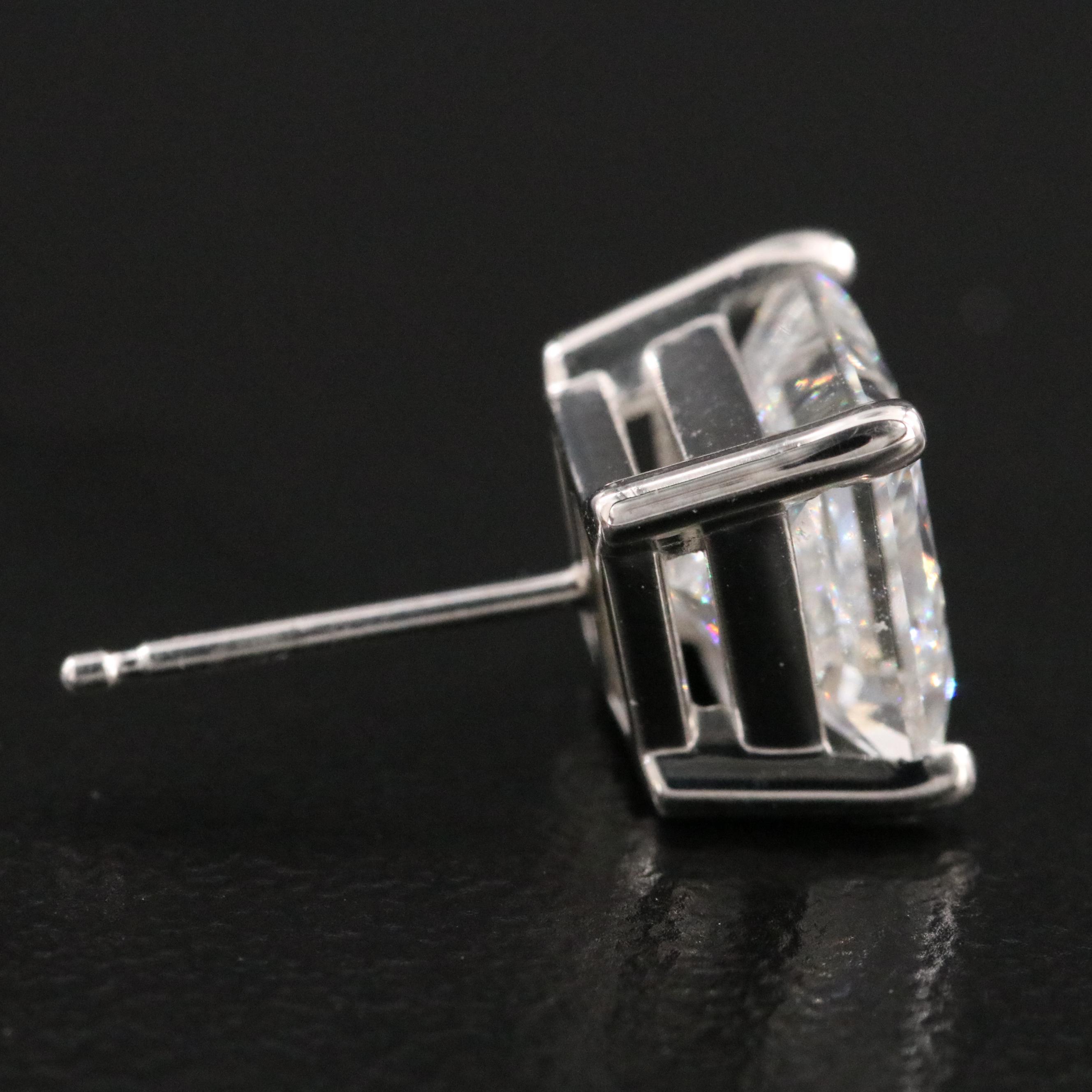 Platinum 4.71 CTW Lab Grown Diamond Stud Earrings with IGI Reports