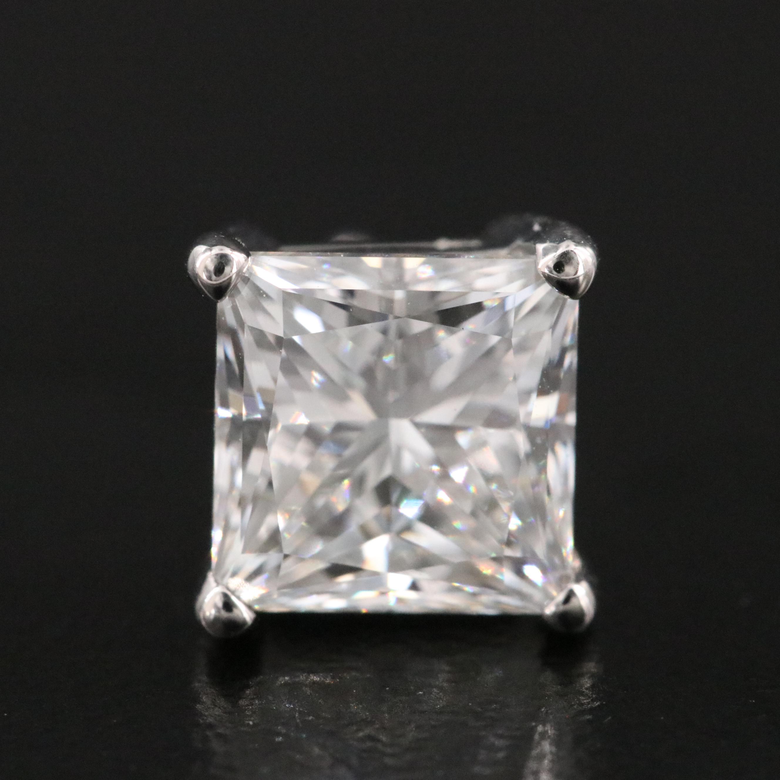 Platinum 4.71 CTW Lab Grown Diamond Stud Earrings with IGI Reports