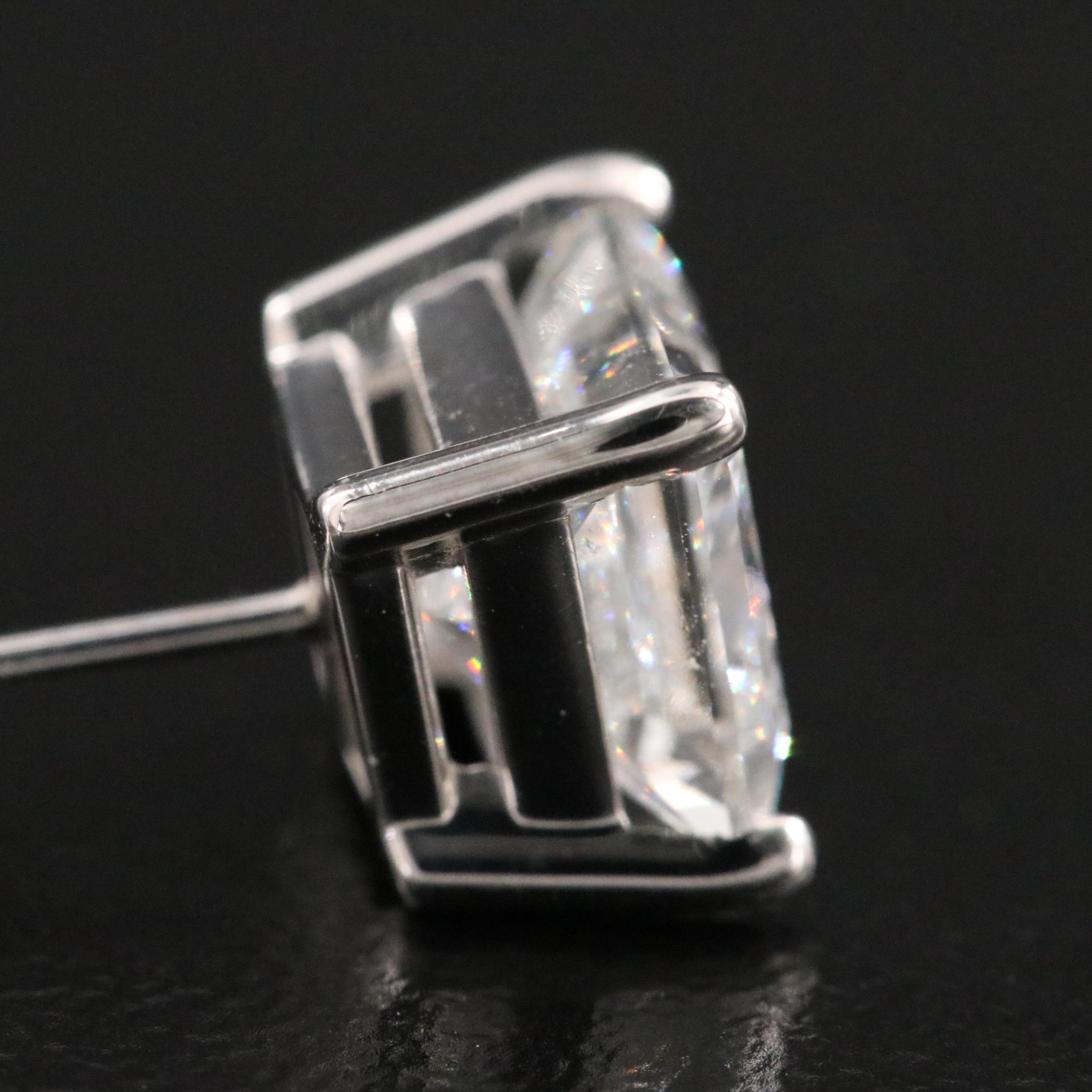 Platinum 4.71 CTW Lab Grown Diamond Stud Earrings with IGI Reports