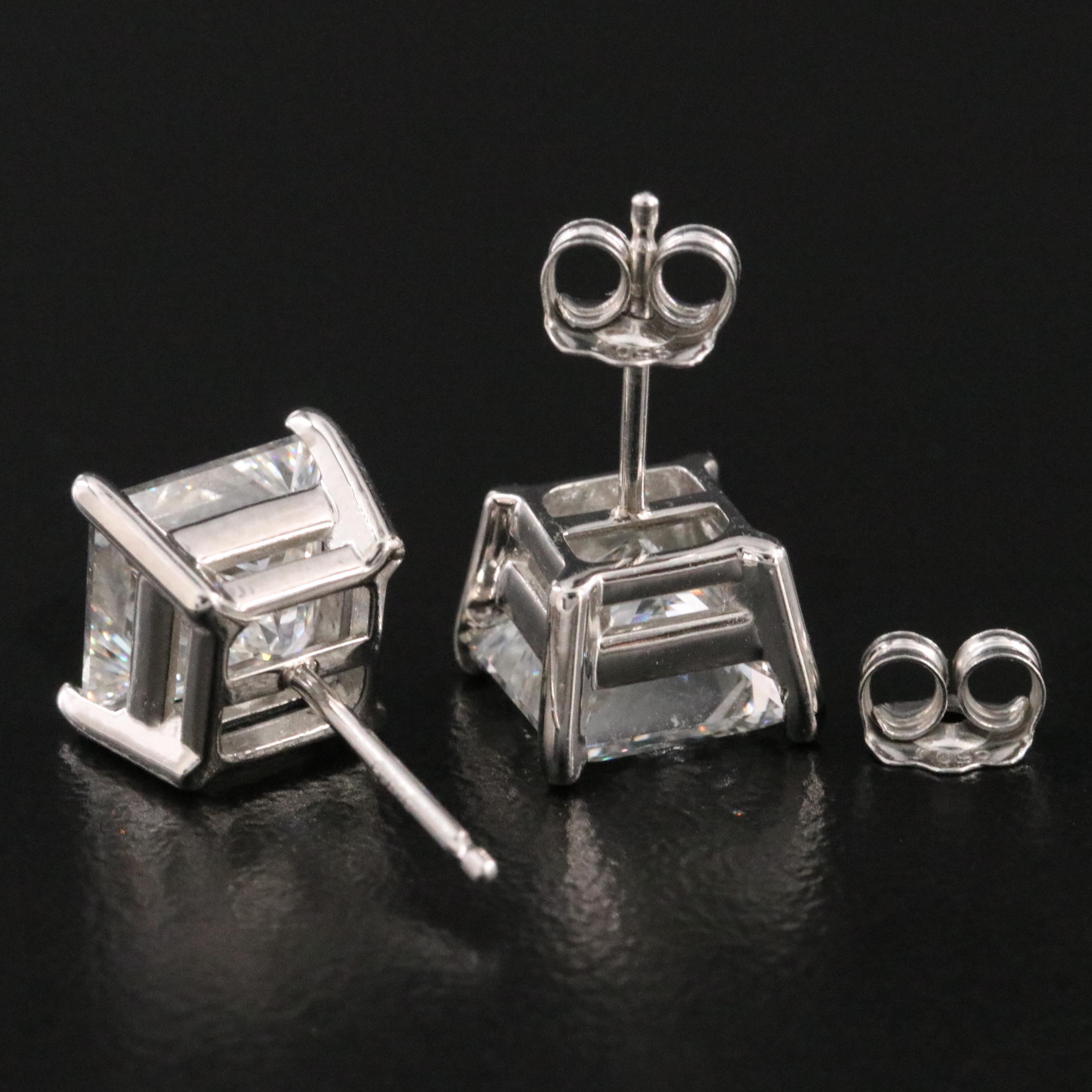 Platinum 4.71 CTW Lab Grown Diamond Stud Earrings with IGI Reports