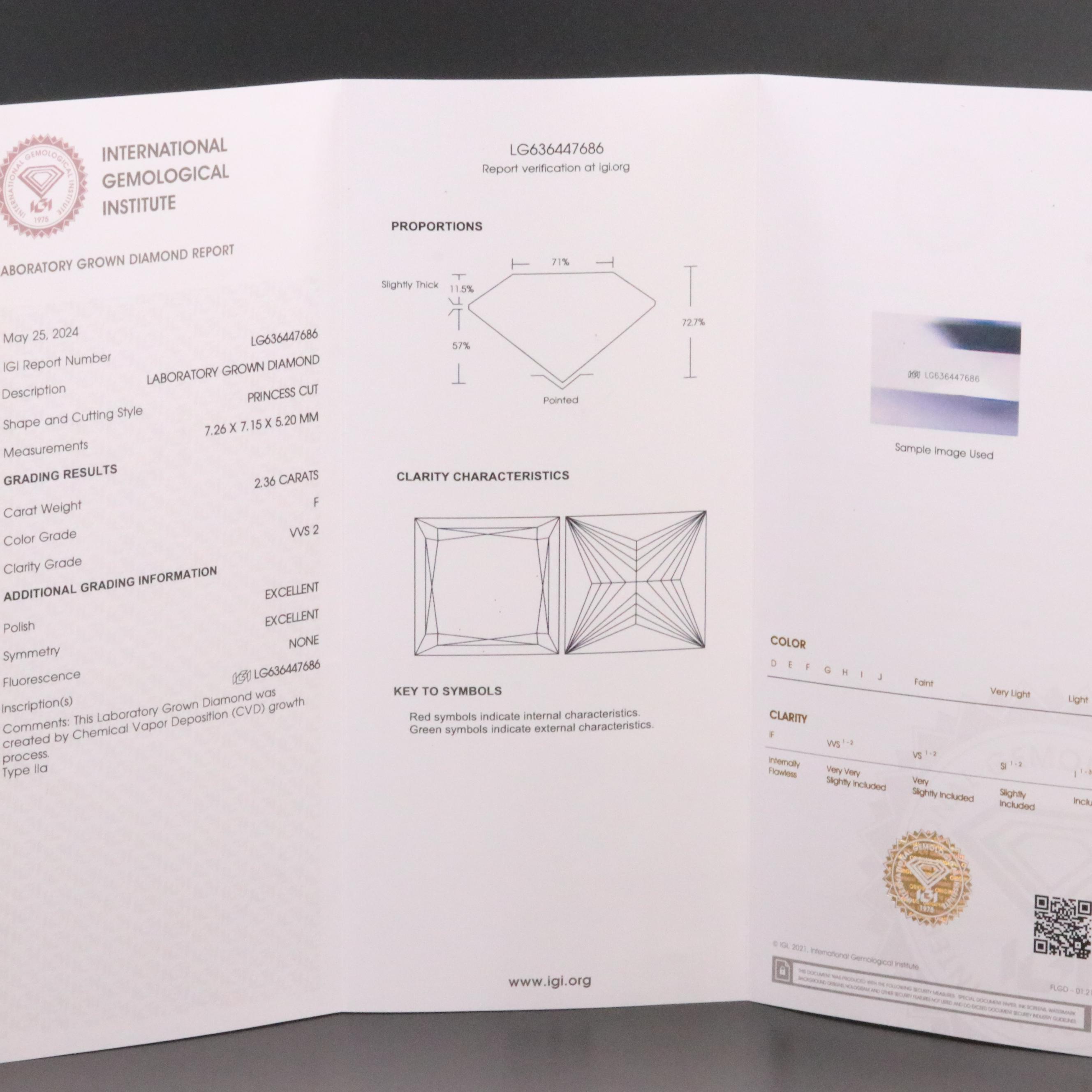 Platinum 4.71 CTW Lab Grown Diamond Stud Earrings with IGI Reports