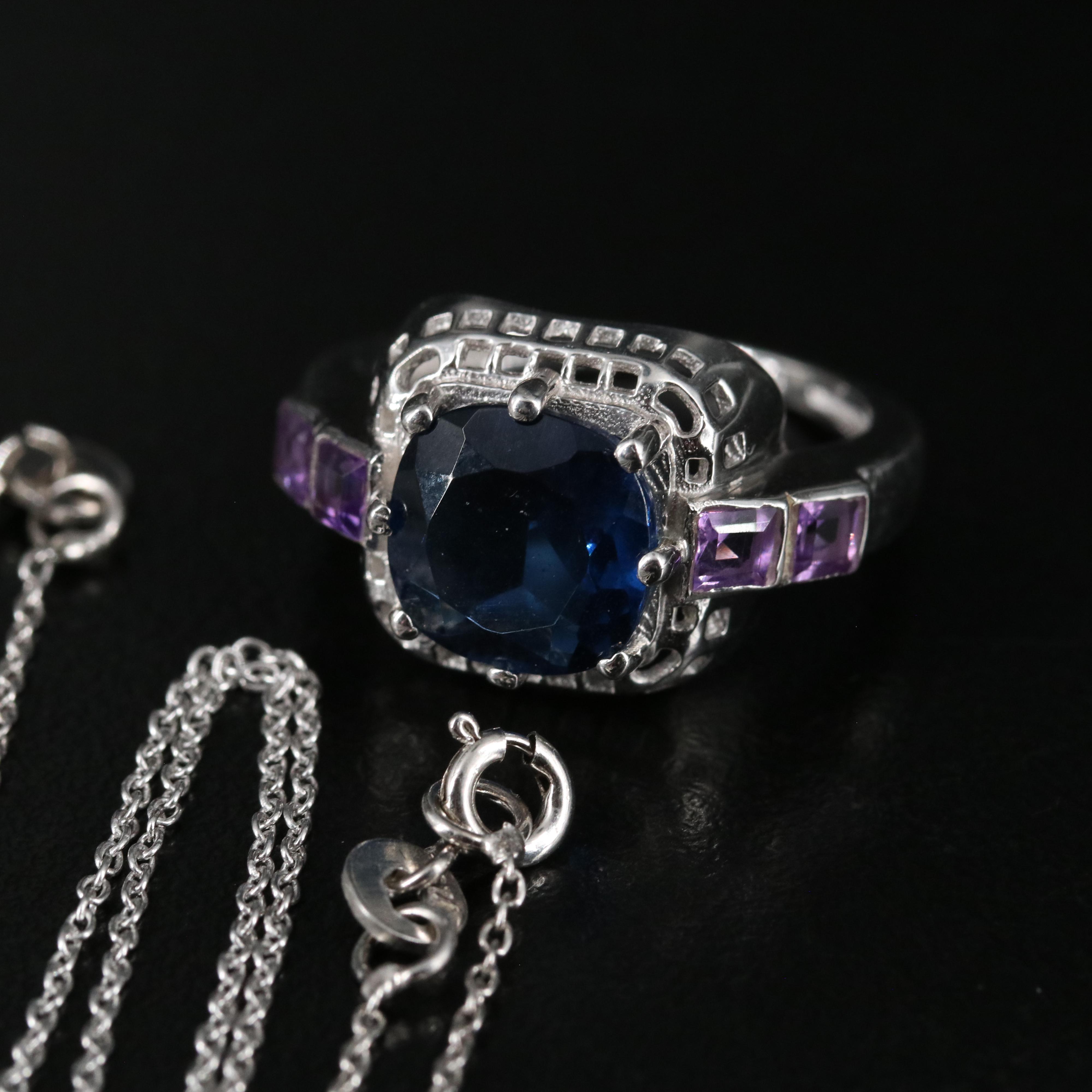 14 Assorted Sterling Silver Rings, Necklaces, Earrings, and Pendants