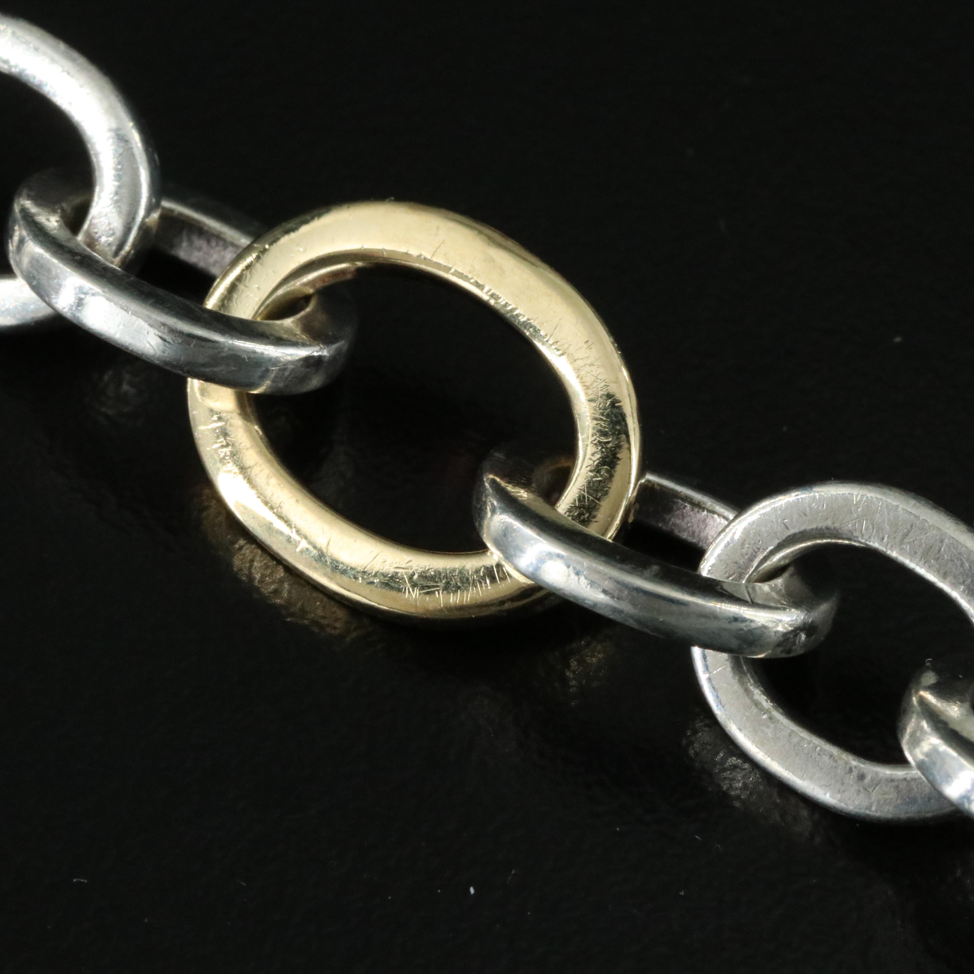 Tiffany & Co. Sterling Oval Link Bracelet with 18K Accent