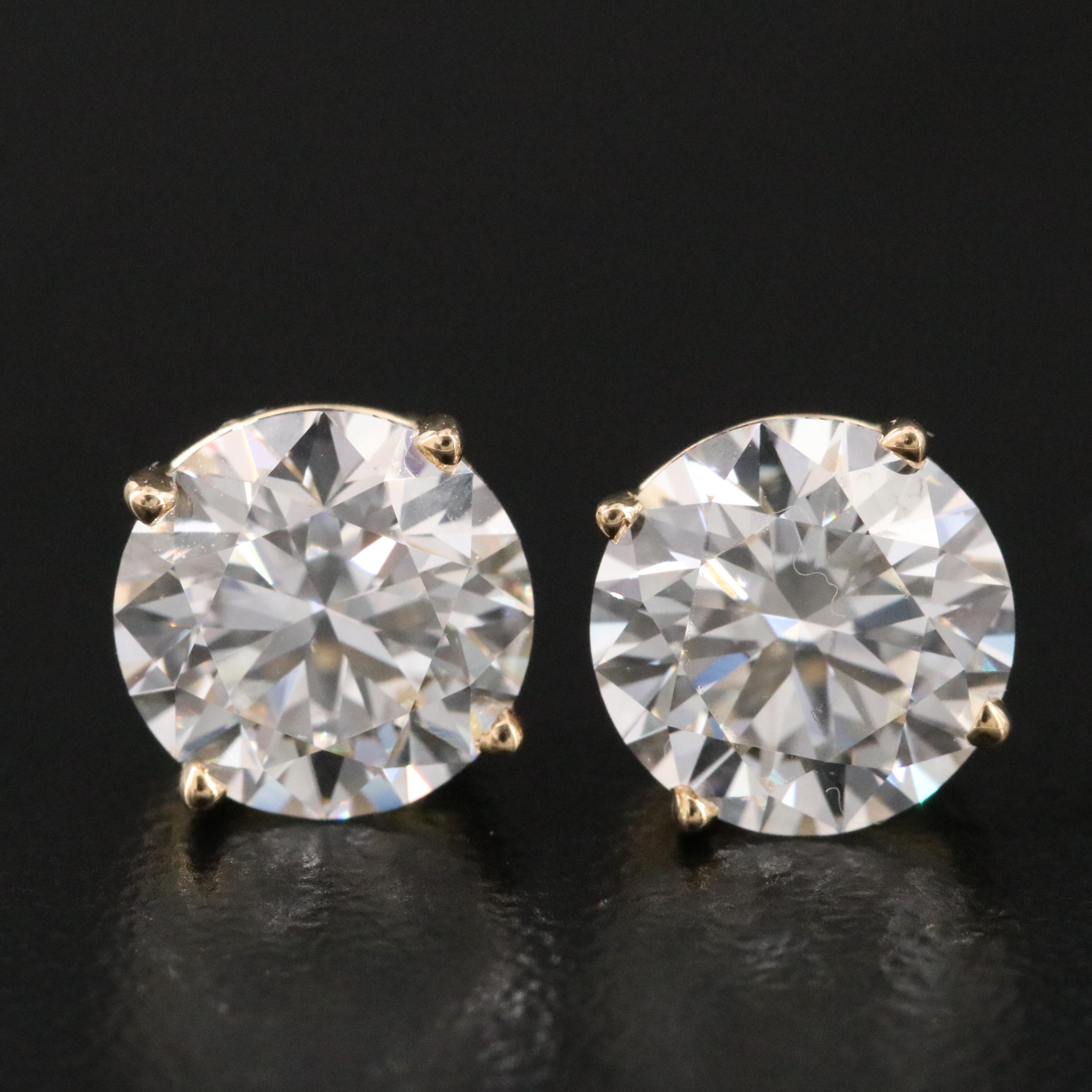 18K 3.29 CTW Lab Grown Diamond Stud Earrings with IGI Reports