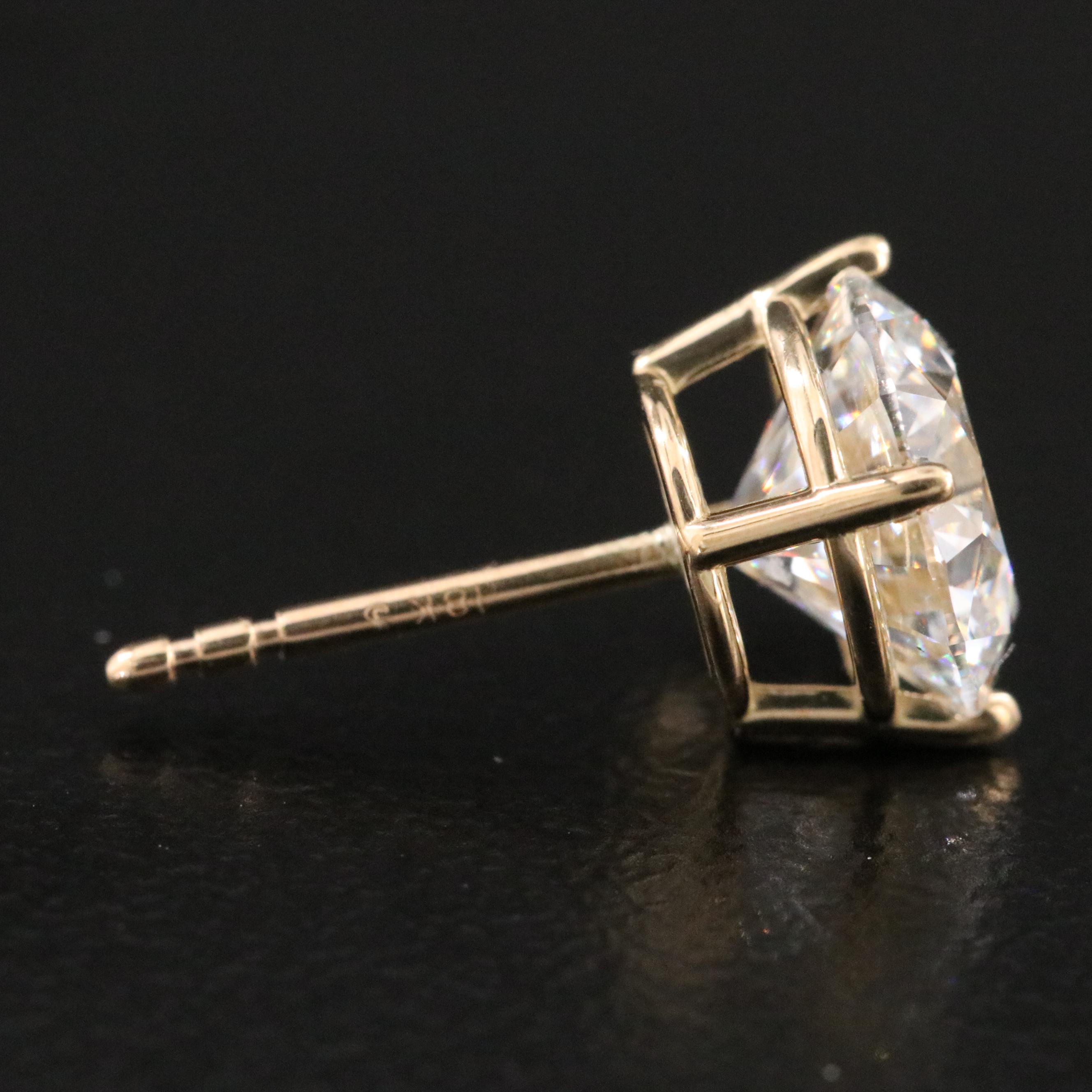 18K 3.29 CTW Lab Grown Diamond Stud Earrings with IGI Reports
