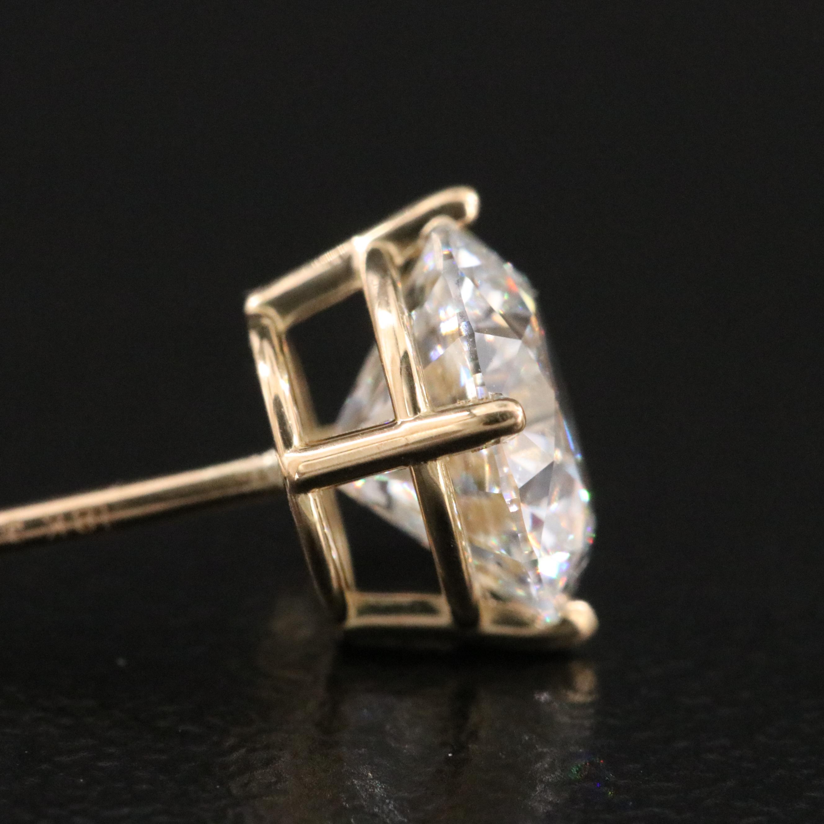 18K 3.29 CTW Lab Grown Diamond Stud Earrings with IGI Reports