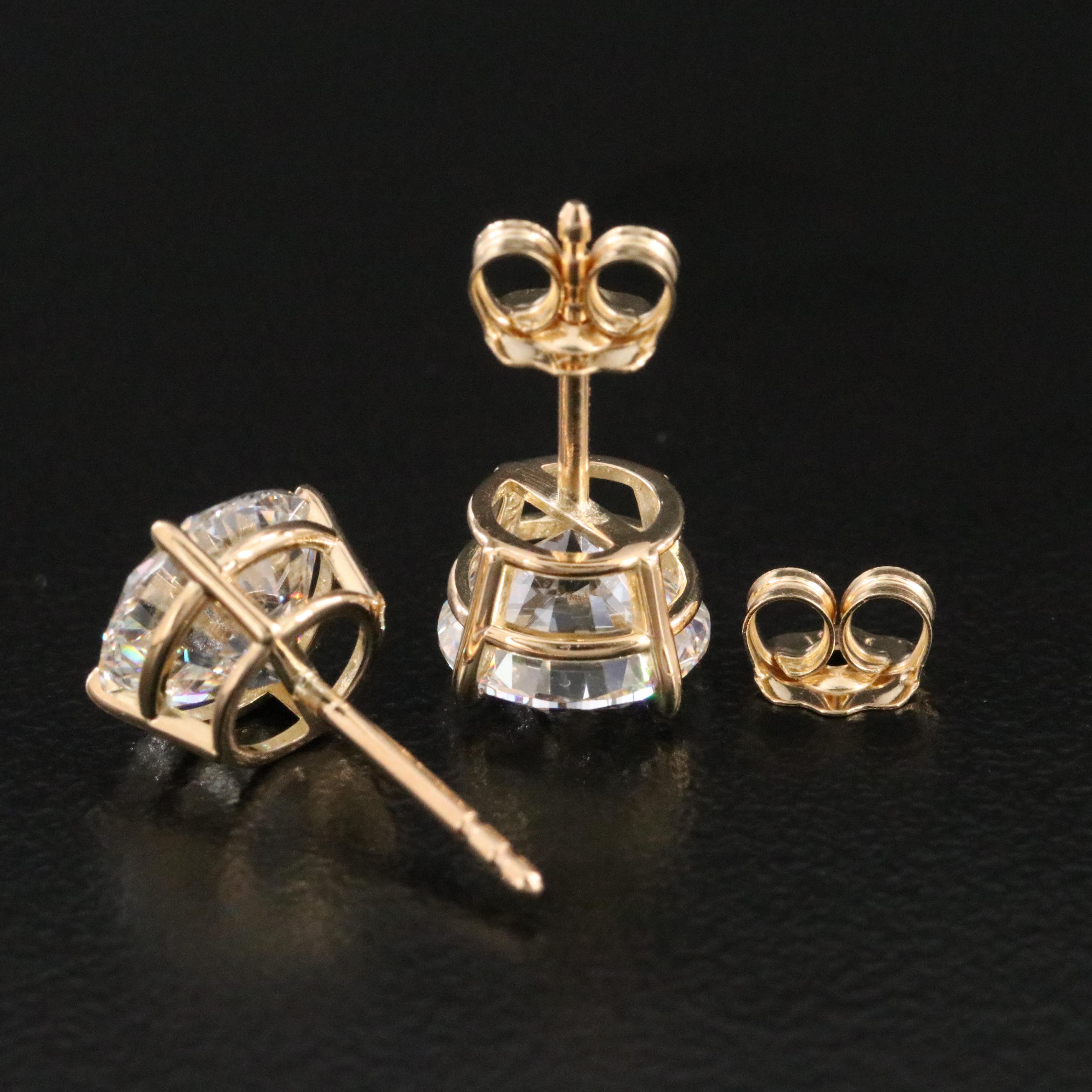 18K 3.29 CTW Lab Grown Diamond Stud Earrings with IGI Reports