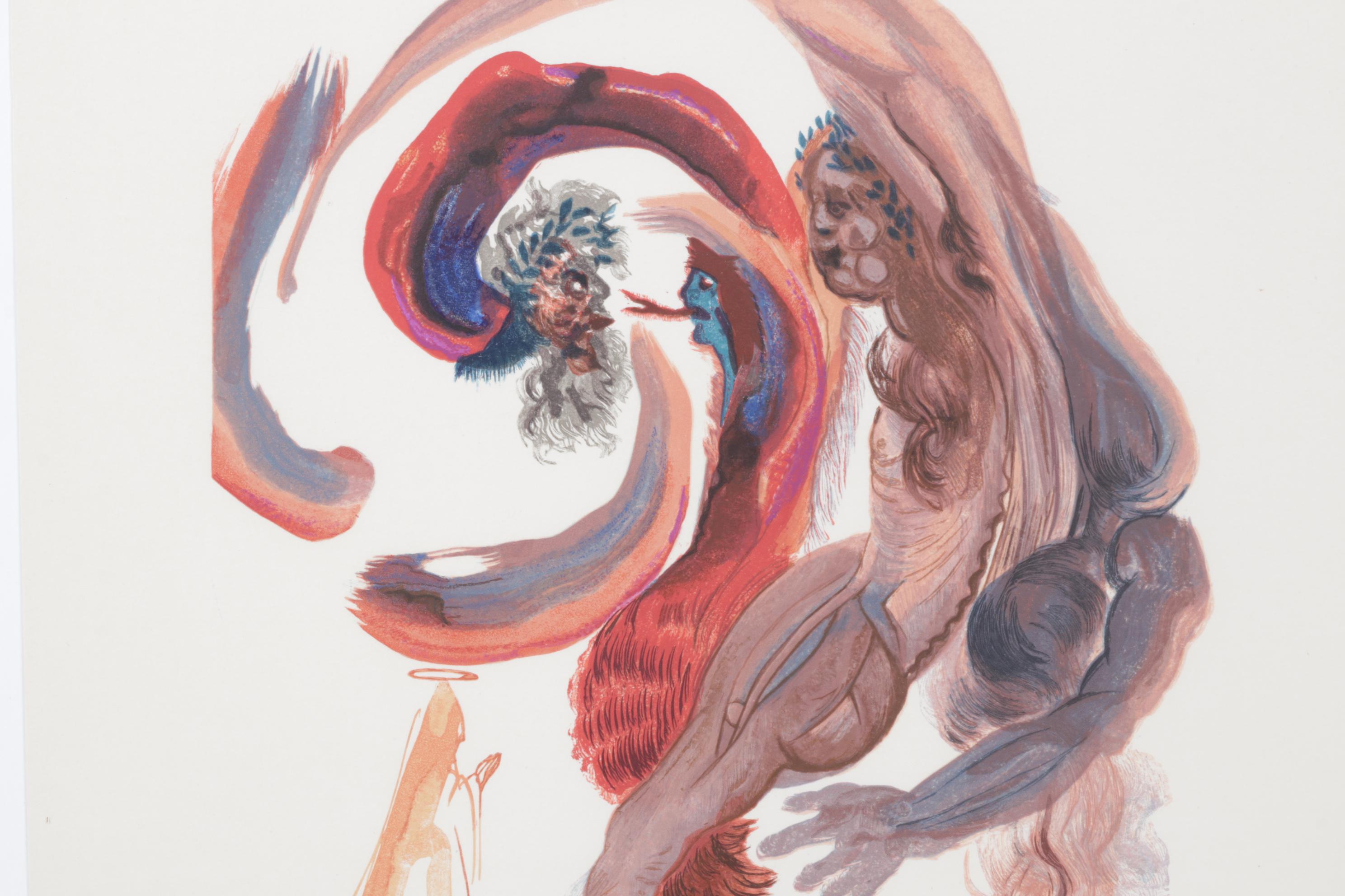 Salvador Dalí Wood Engraving "La quatrième corniche," 1960 - 1964