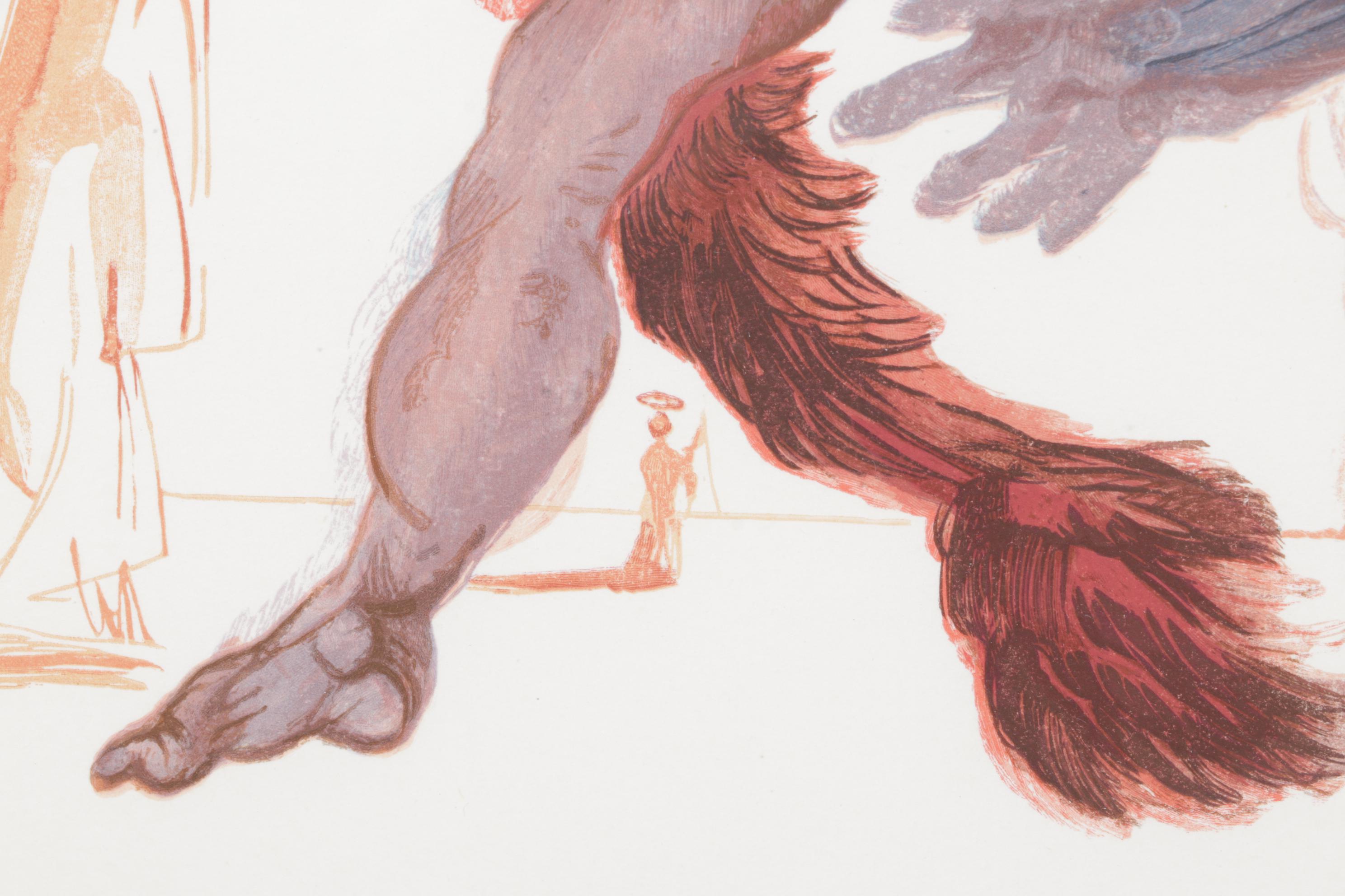 Salvador Dalí Wood Engraving "La quatrième corniche," 1960 - 1964