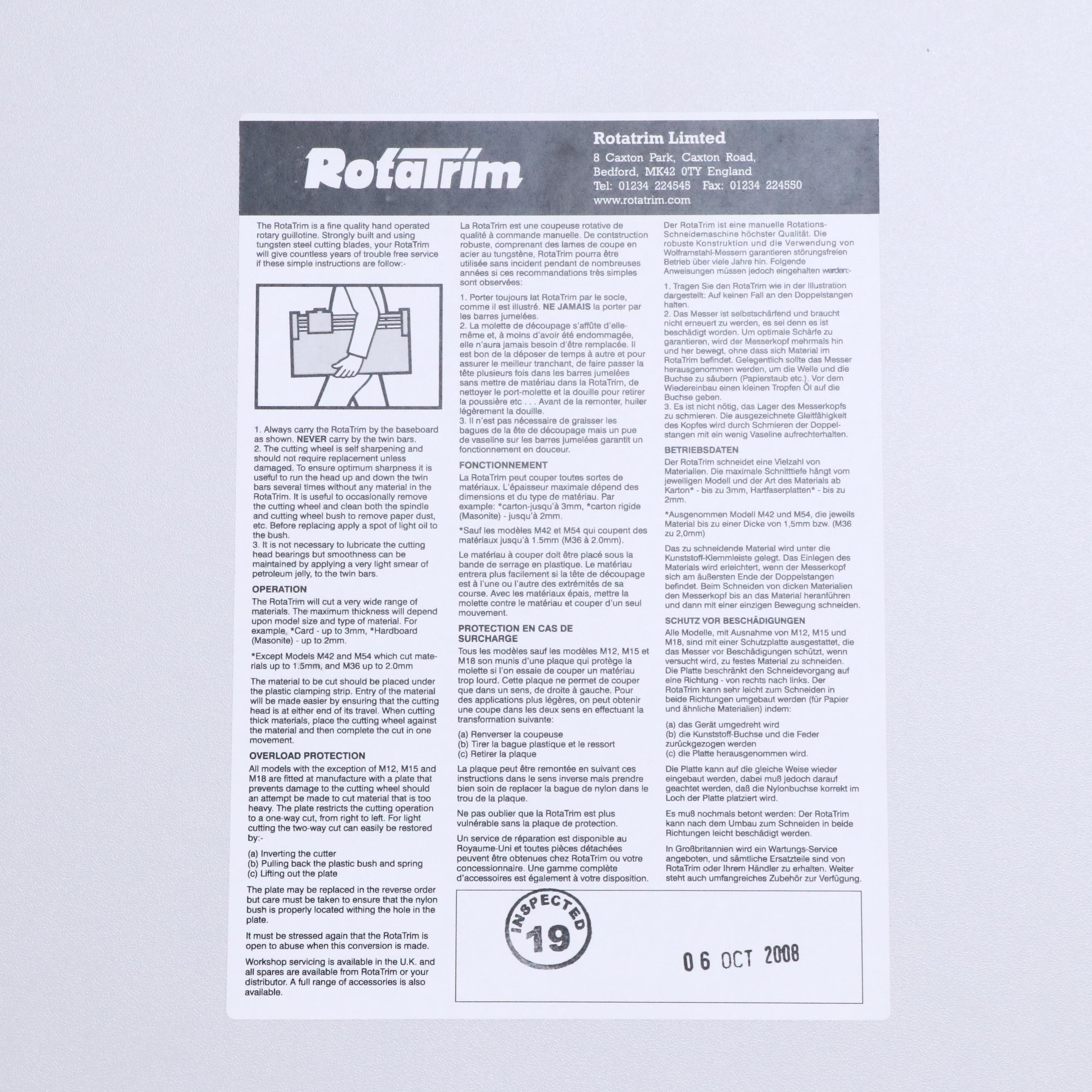Rotatrim Professional M54 Paper Trimmer