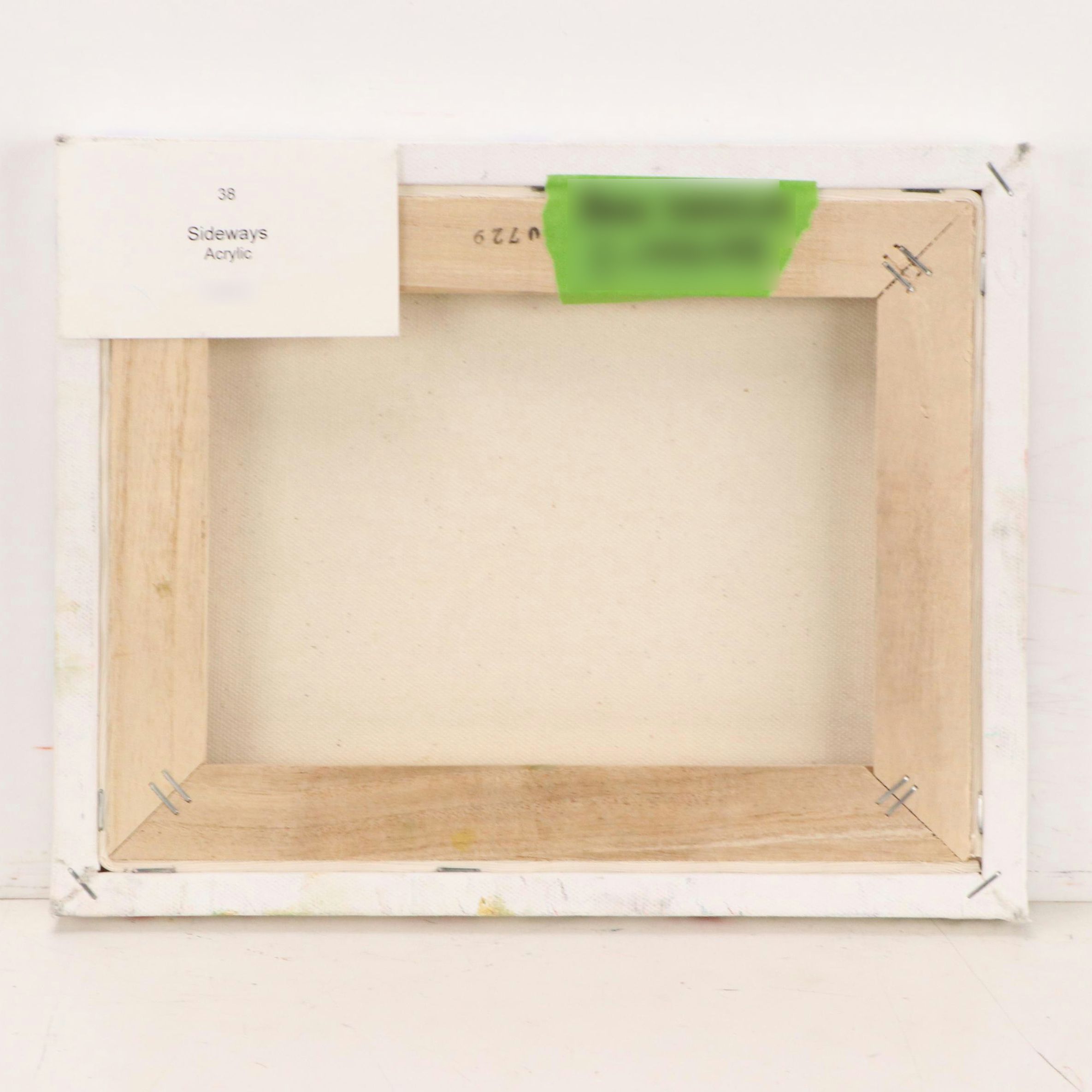 Ann Harrod Stylized Acrylic Painting of Village "Sideways," 21st Century