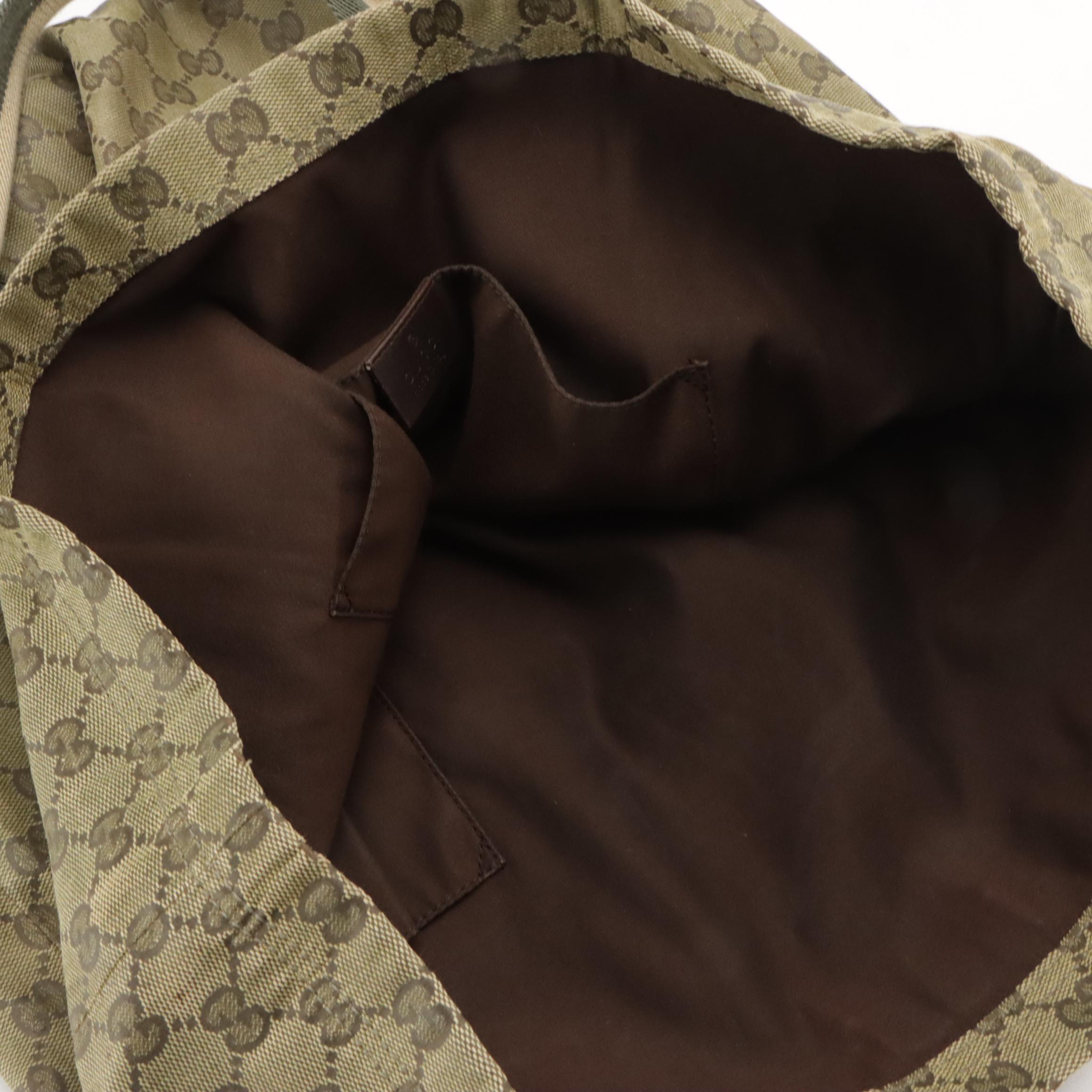 Gucci GG Canvas Web Stripe Tote Bag