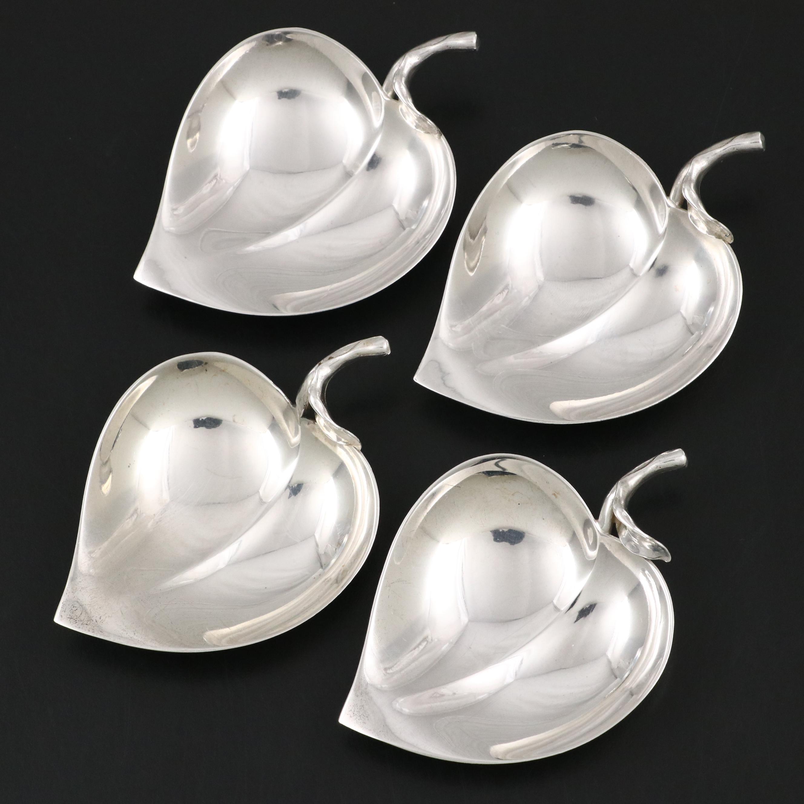 Vintage Tiffany & Co. Sterling Silver Lead-Form Nut Dishes