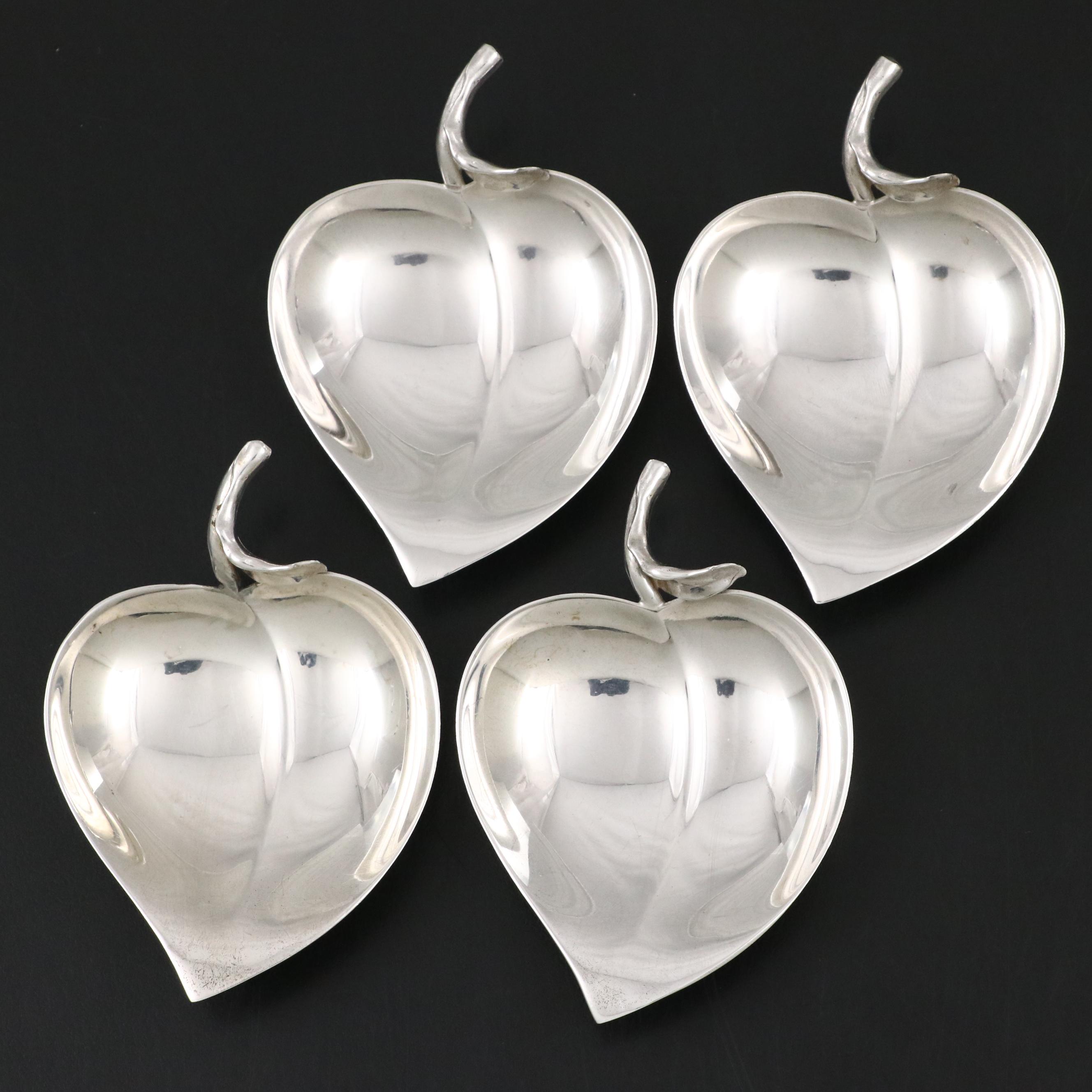 Vintage Tiffany & Co. Sterling Silver Lead-Form Nut Dishes