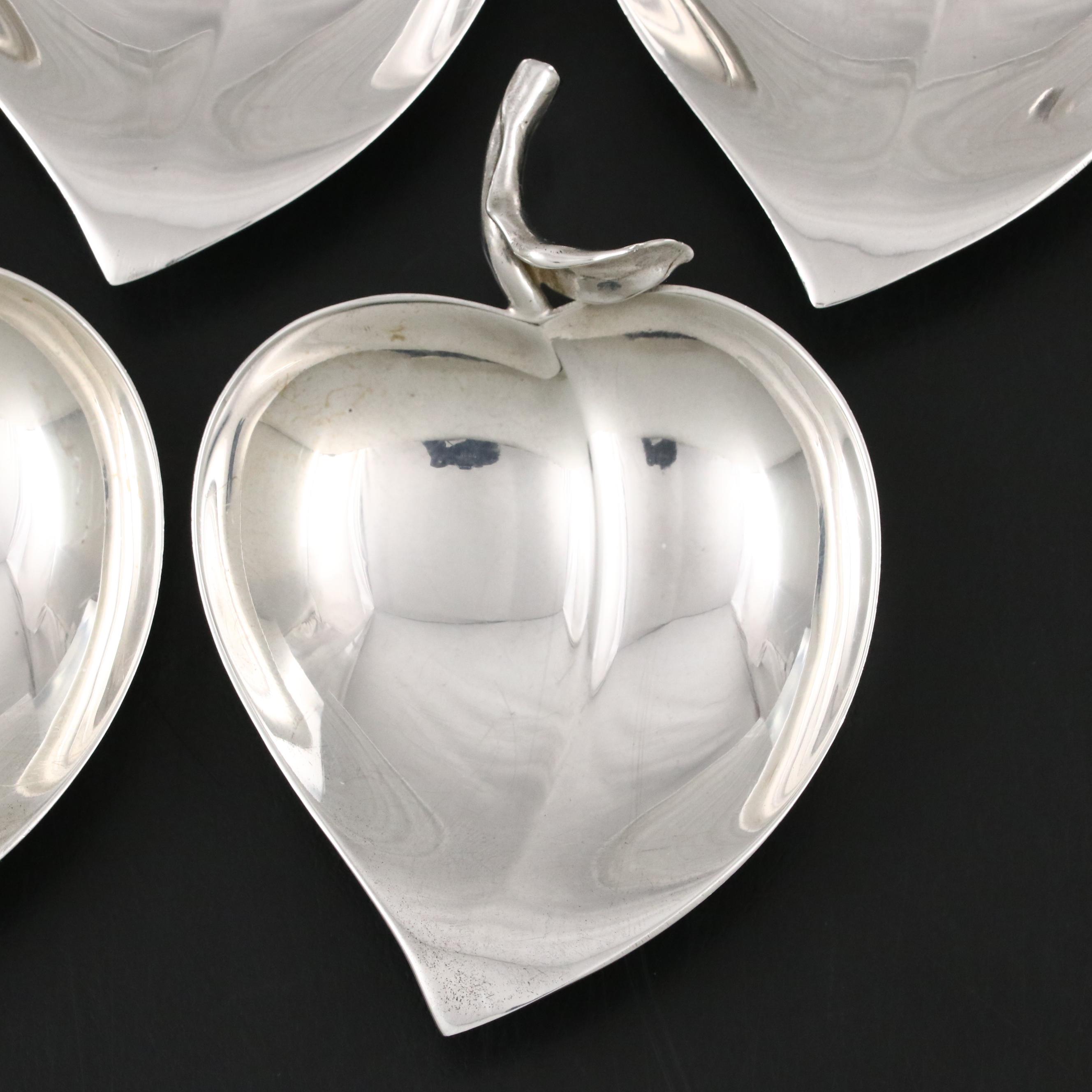 Vintage Tiffany & Co. Sterling Silver Lead-Form Nut Dishes