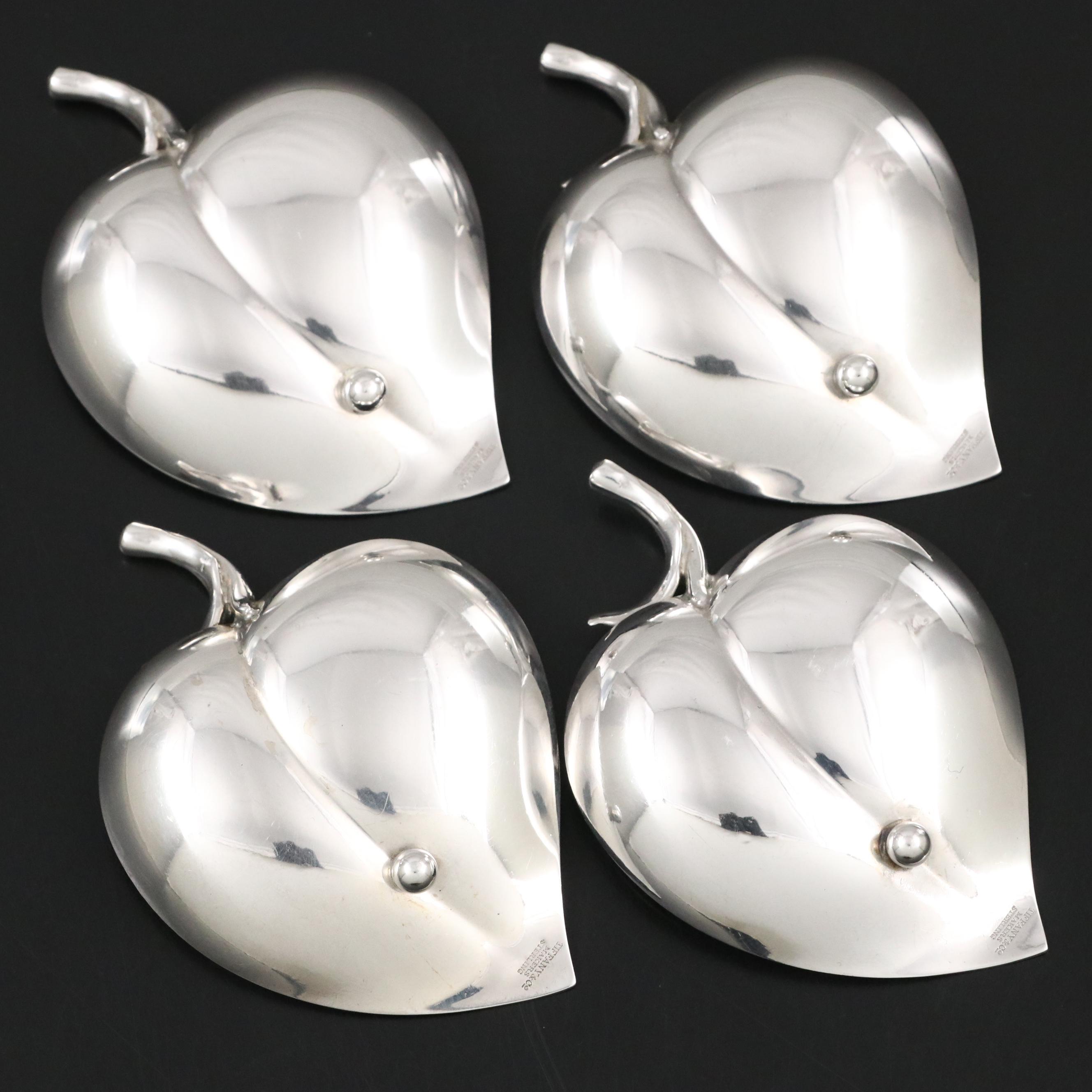 Vintage Tiffany & Co. Sterling Silver Lead-Form Nut Dishes