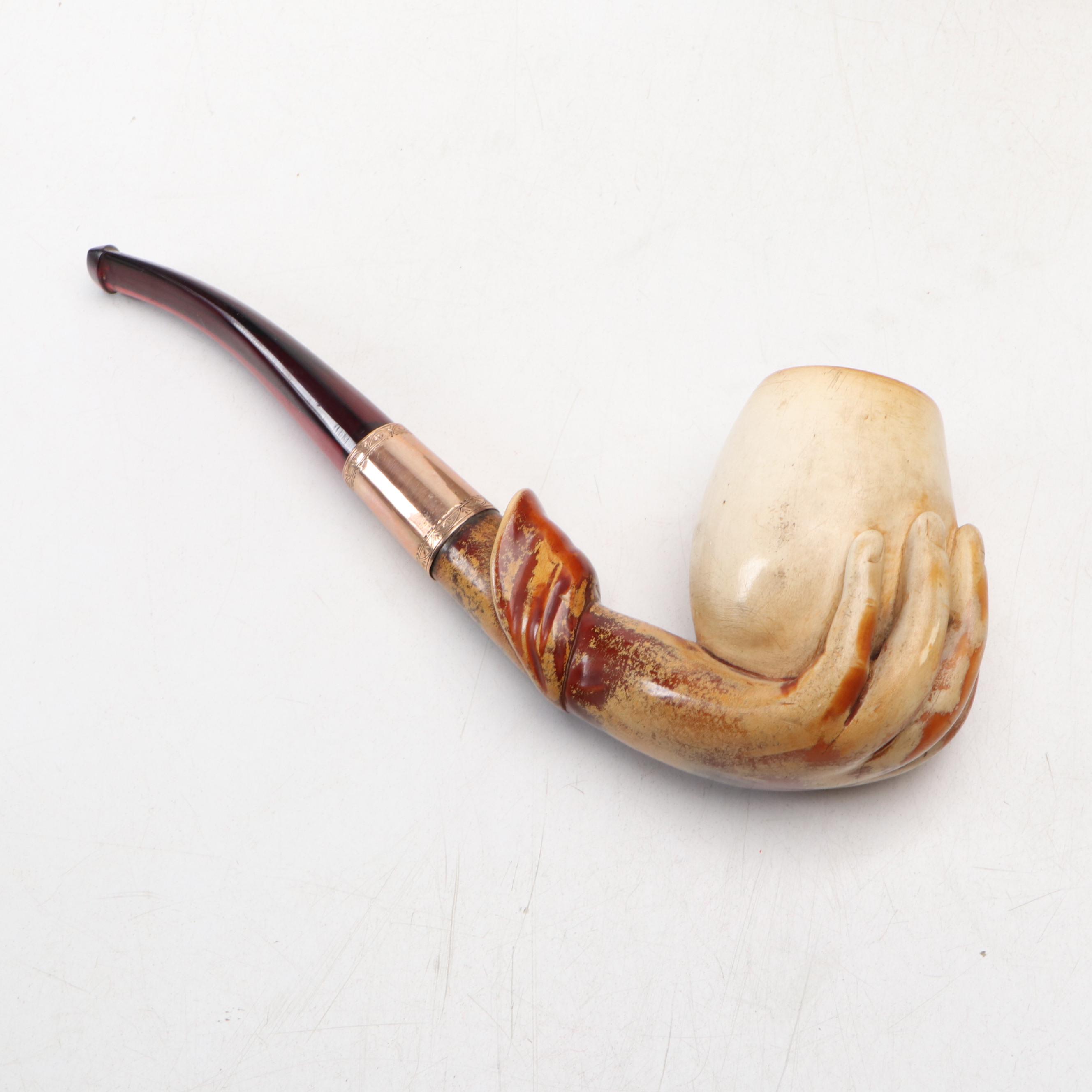 Duk-It Humidor, Meerschaum Pipes, Embossed Alligator Cigarette Case