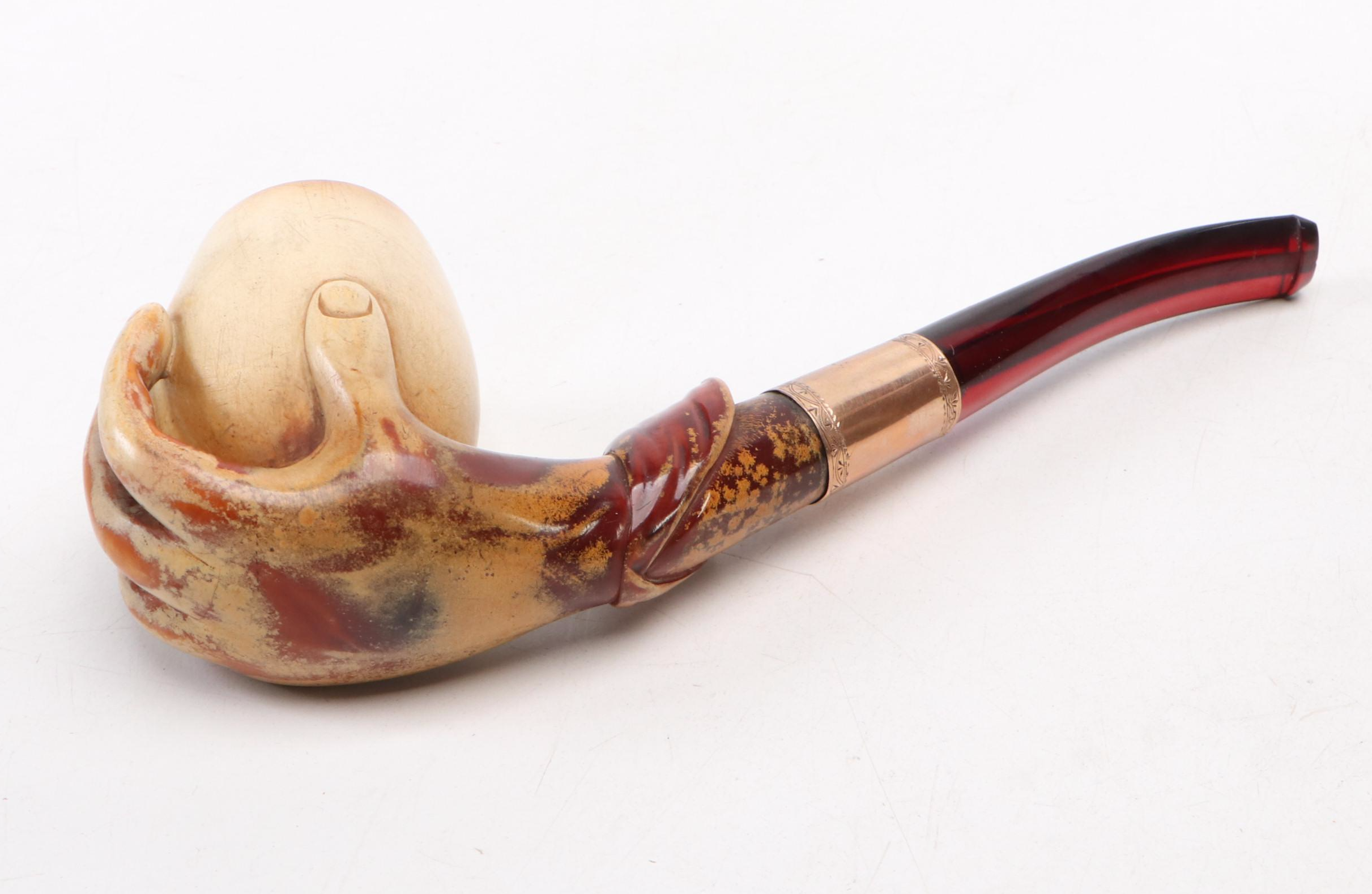 Duk-It Humidor, Meerschaum Pipes, Embossed Alligator Cigarette Case