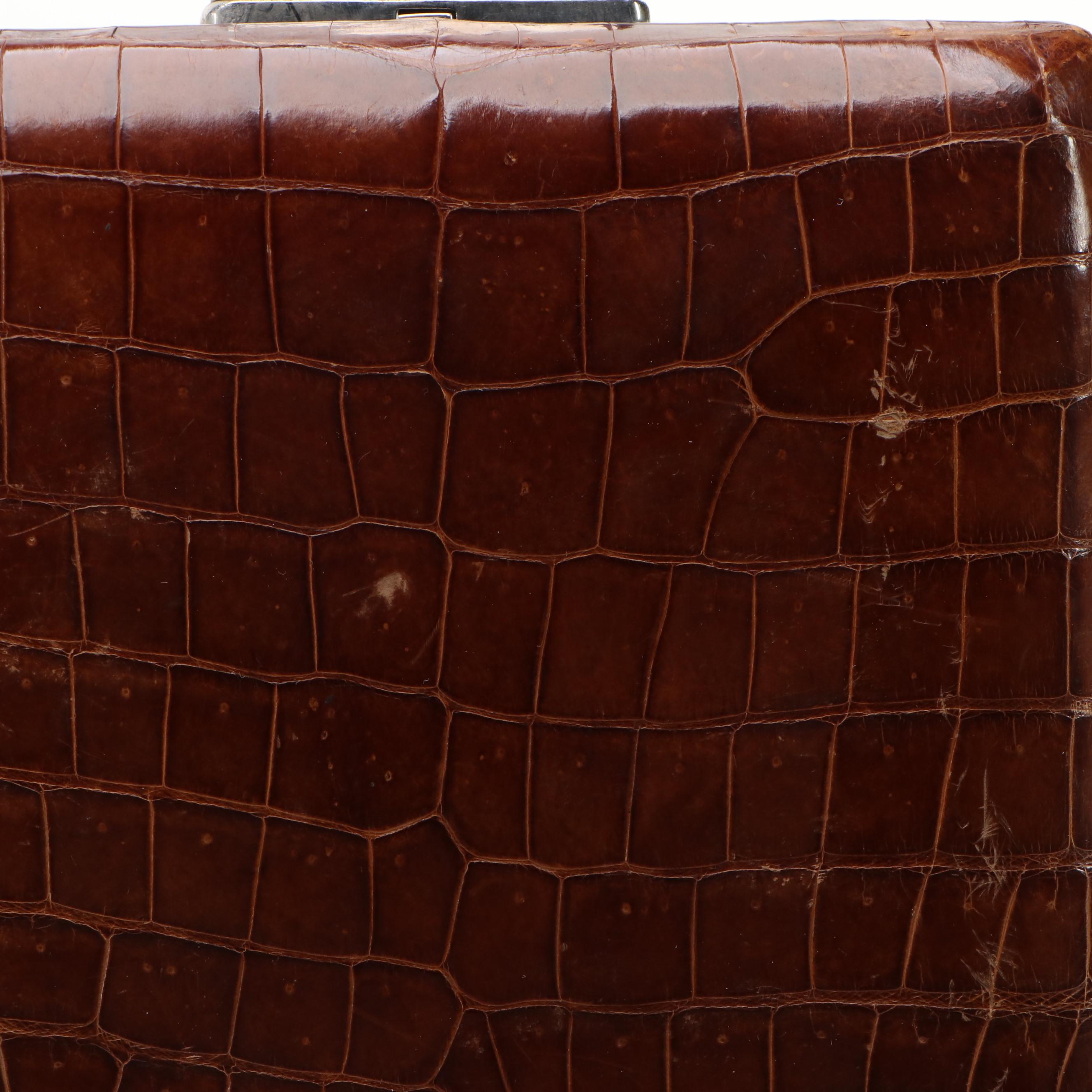 Duk-It Humidor, Meerschaum Pipes, Embossed Alligator Cigarette Case