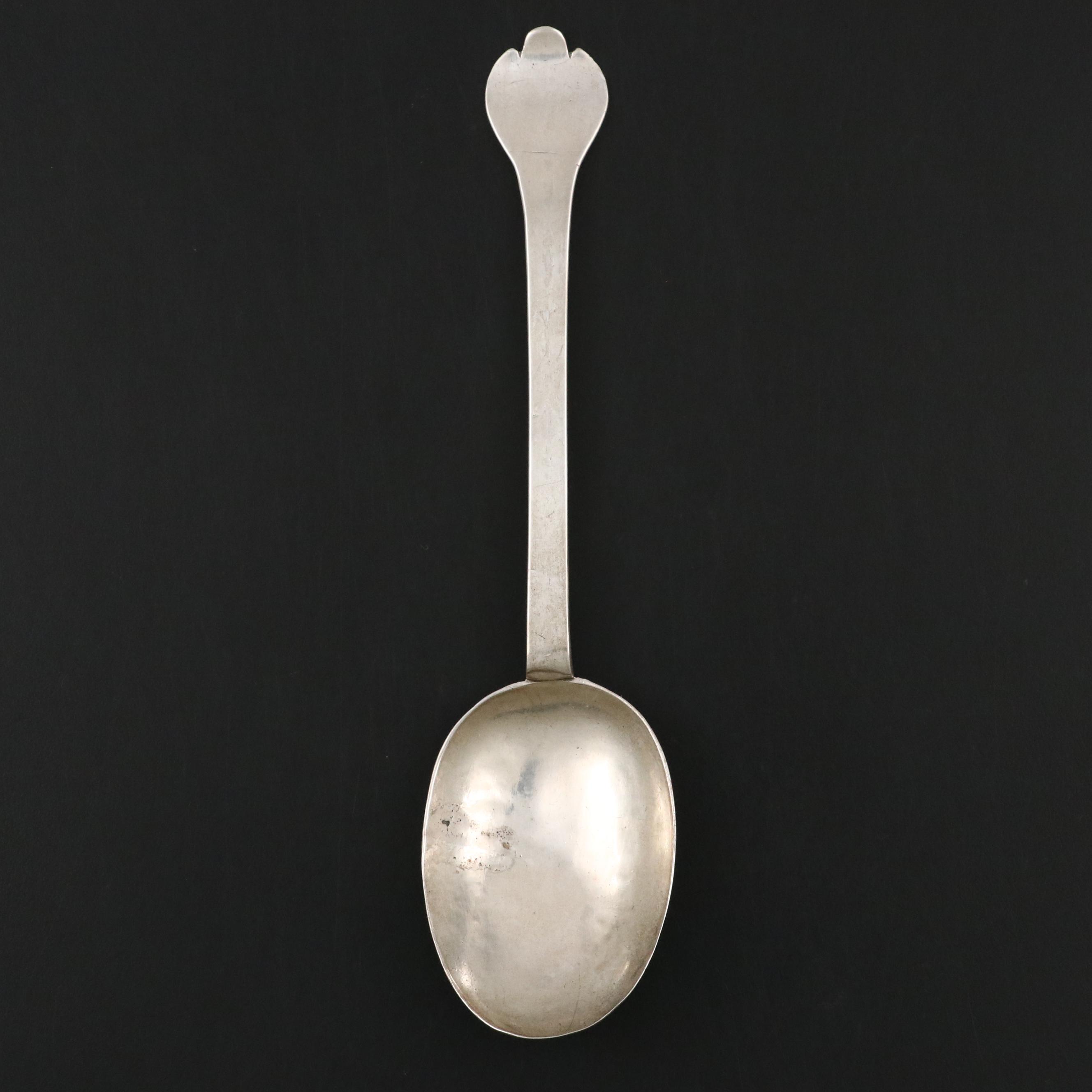 Antique William Mathew English Sterling Silver Spoon, 1683