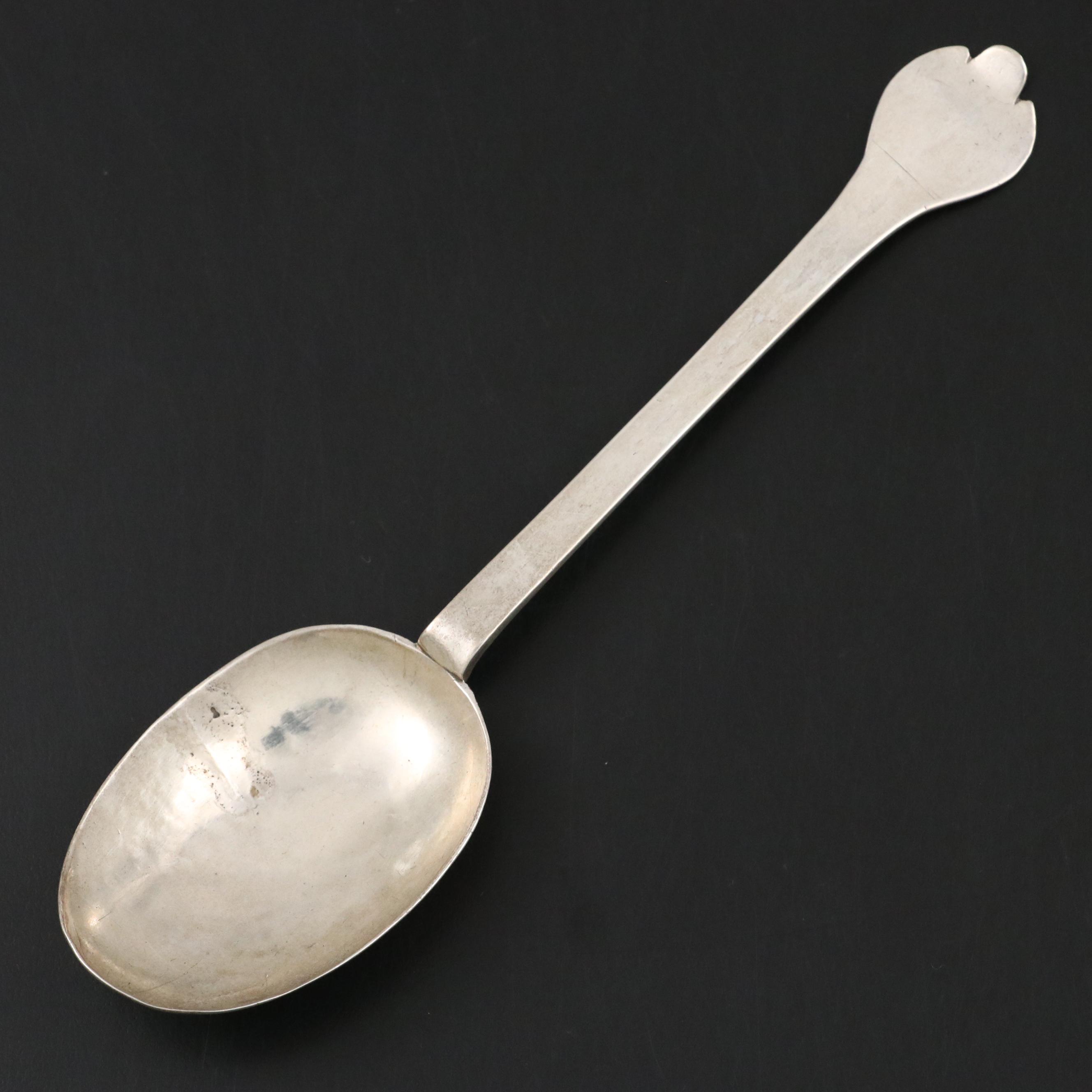 Antique William Mathew English Sterling Silver Spoon, 1683