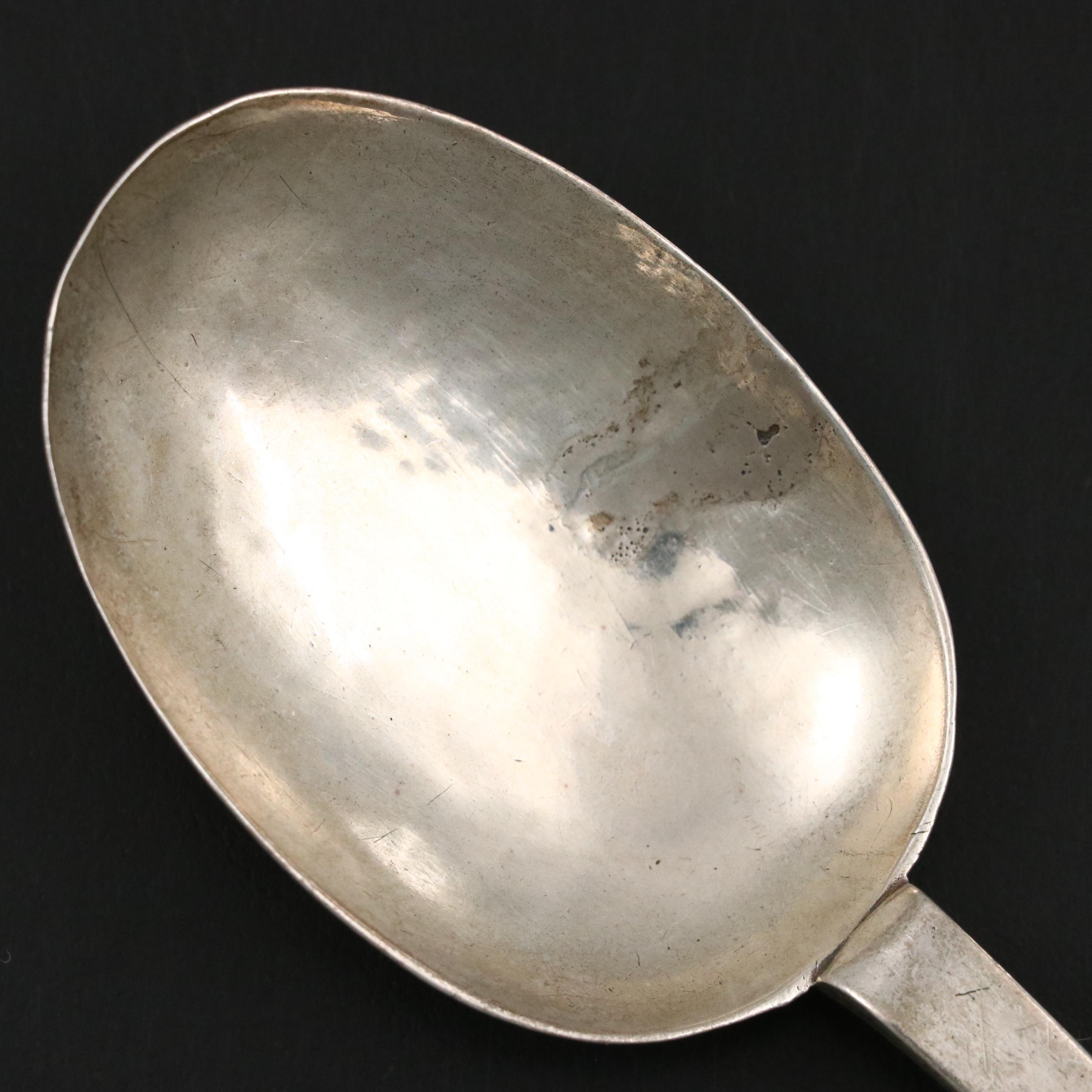 Antique William Mathew English Sterling Silver Spoon, 1683