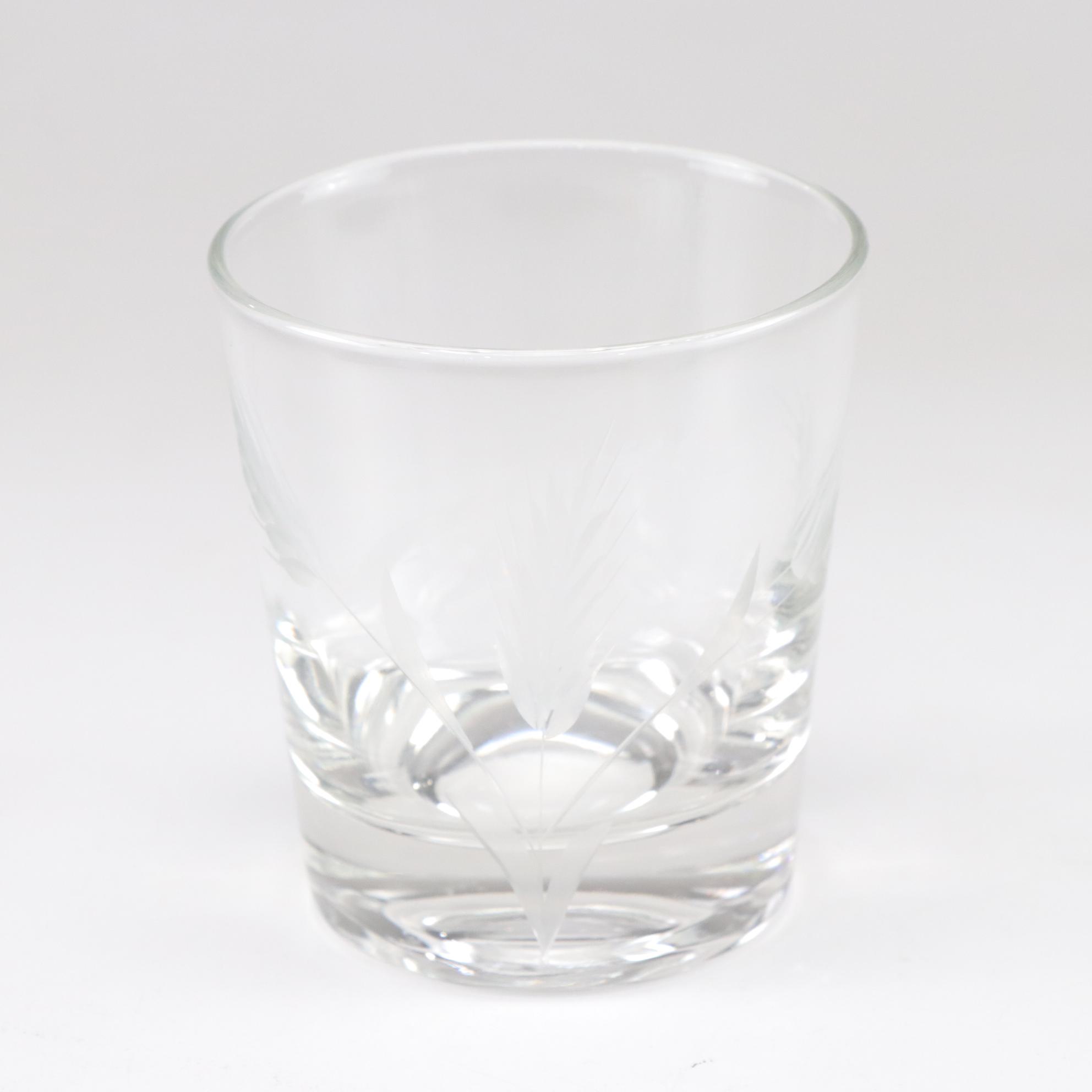 Cambridge Glass "Caprice Amethyst" Decanter With Farber Chrome Base & Glasses