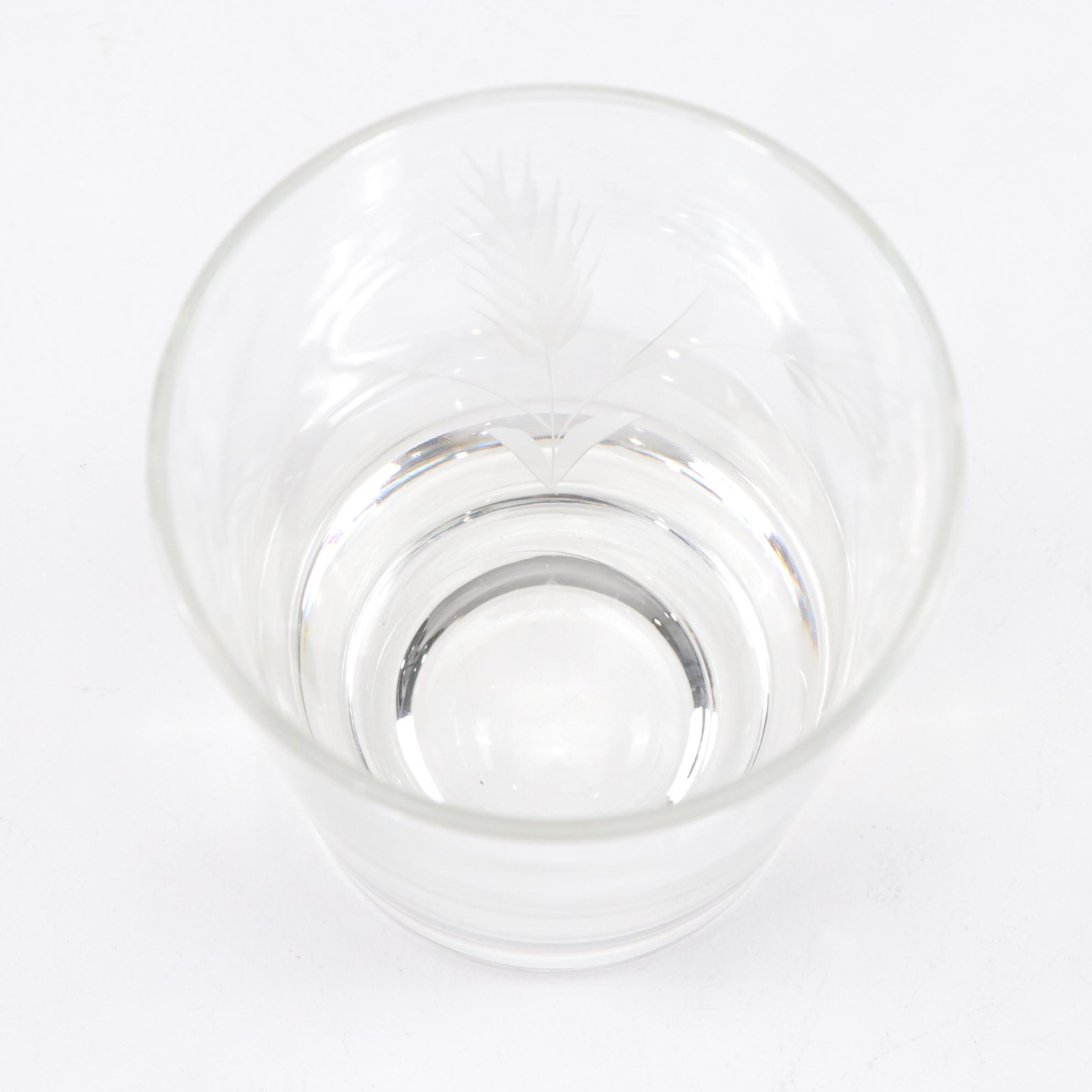 Cambridge Glass "Caprice Amethyst" Decanter With Farber Chrome Base & Glasses